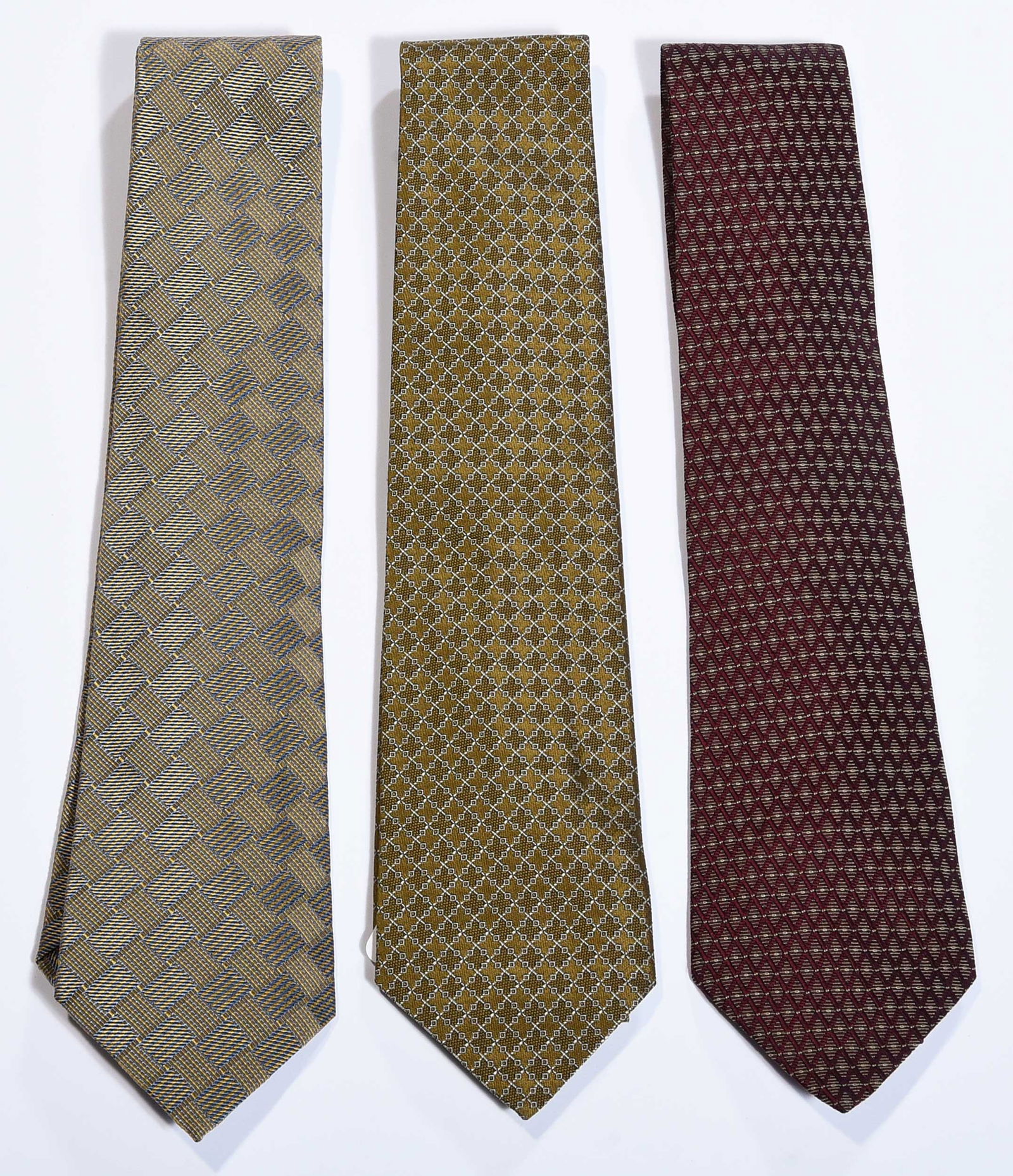 Three Hermes Silk Ties, Textured Patterns - 2