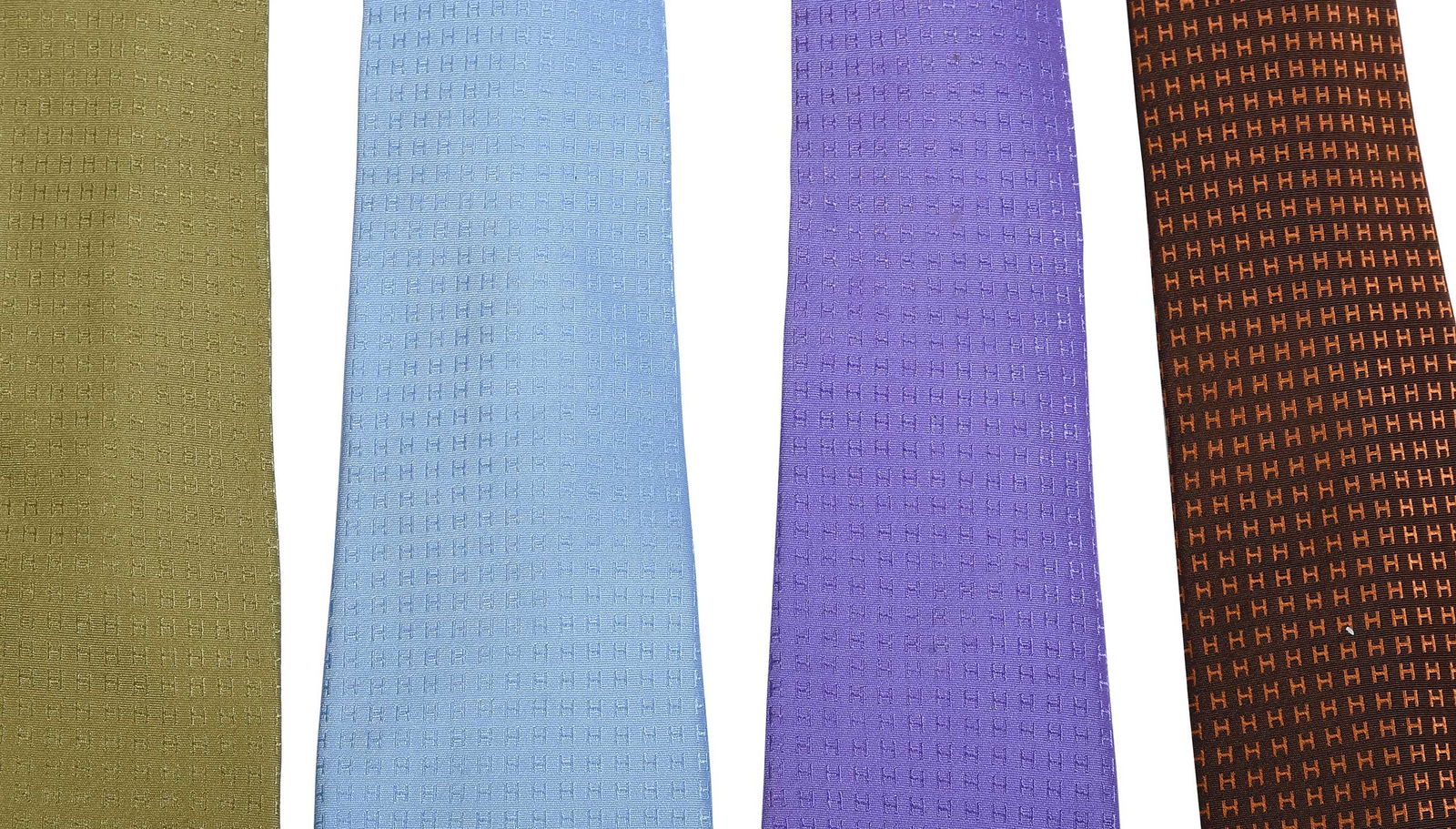 Four Hermes Silk Ties, Faconnee H (1 of 3)