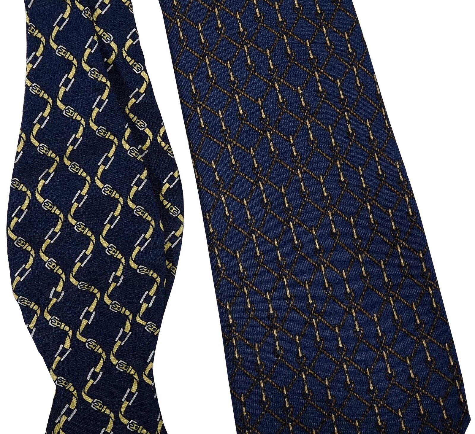 Hermes Silk Tie and Bow Tie, Navy (1 of 3)