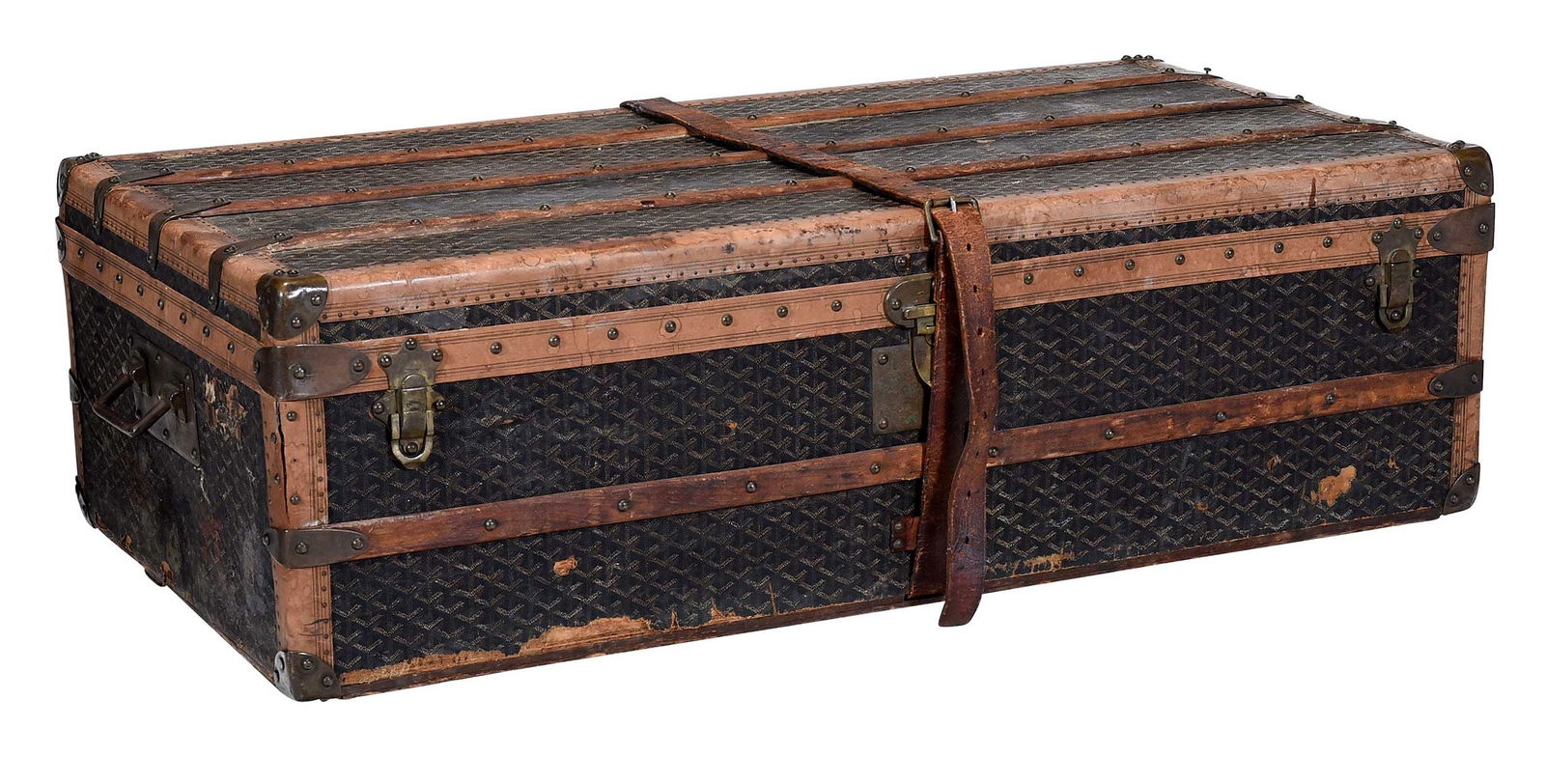 Goyard Canvas Steamer Trunk (1 of 13)