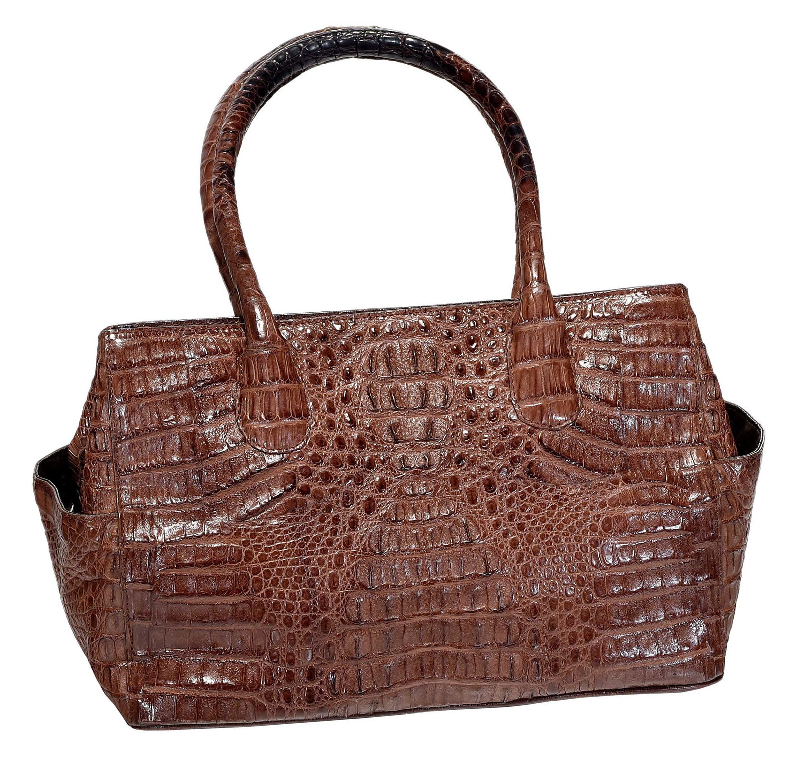 Eileen Kramer Brown Alligator Bag (1 of 4)