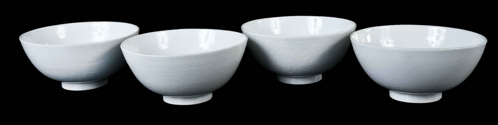 Four Japanese White Glazed Porcelain Bowls (1 of 11)