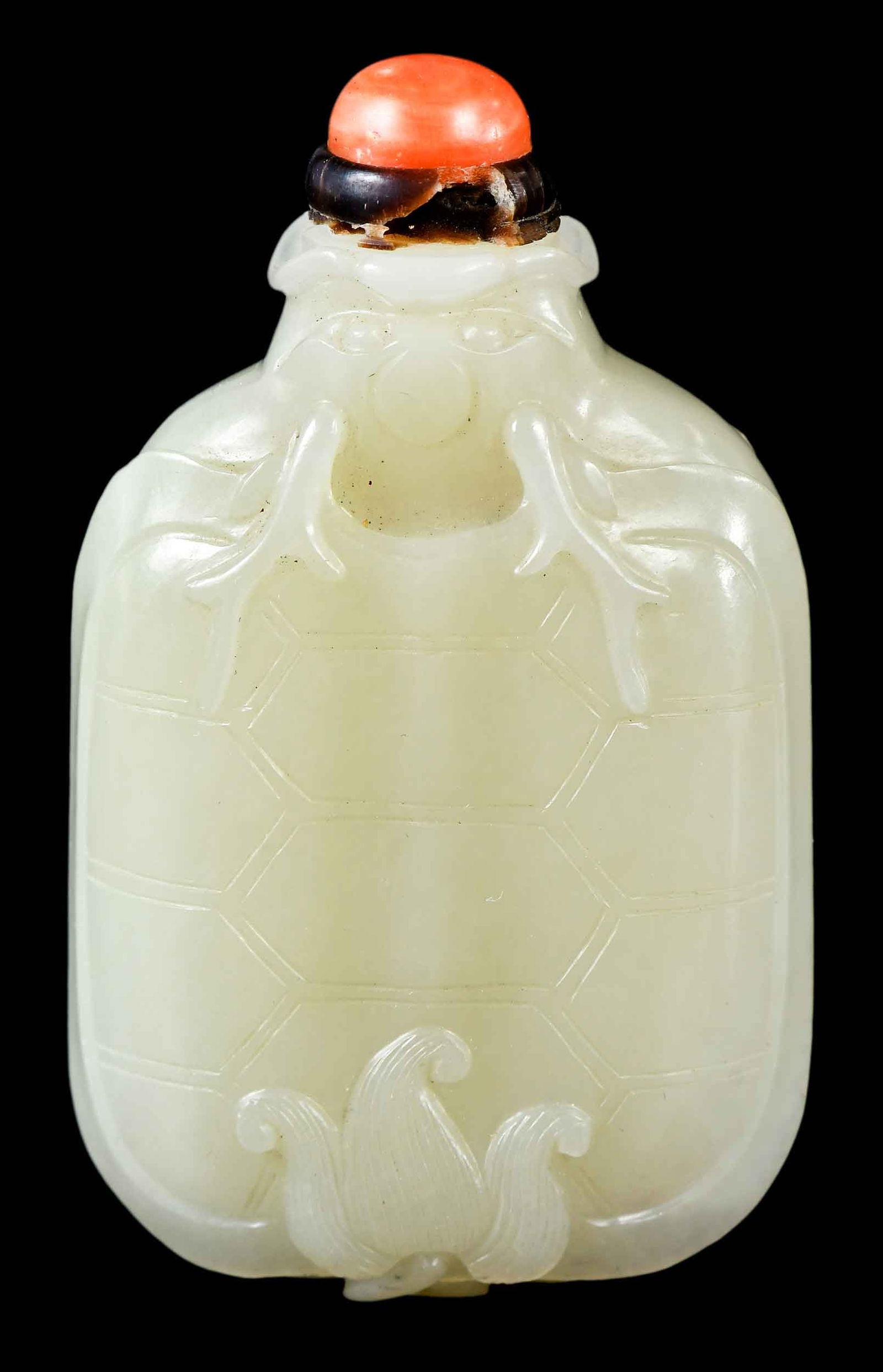 Chinese Carved Jade Longgui Form Snuff Bottle (1 of 6)