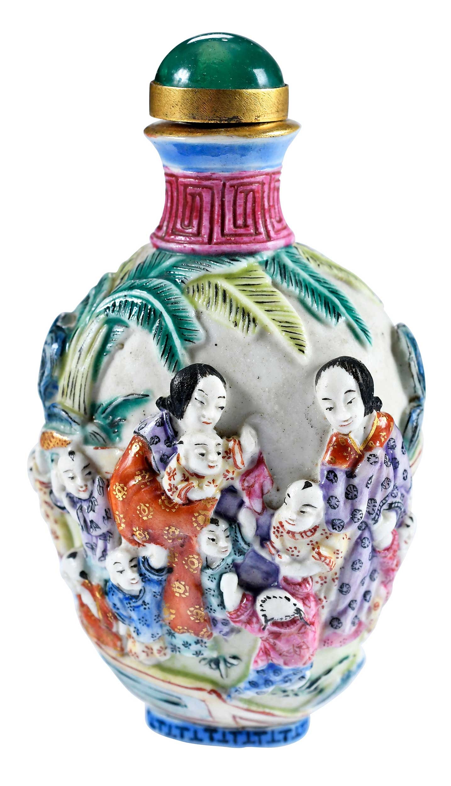 Chinese Enamel Decorated Porcelain Snuff Bottle (1 of 6)