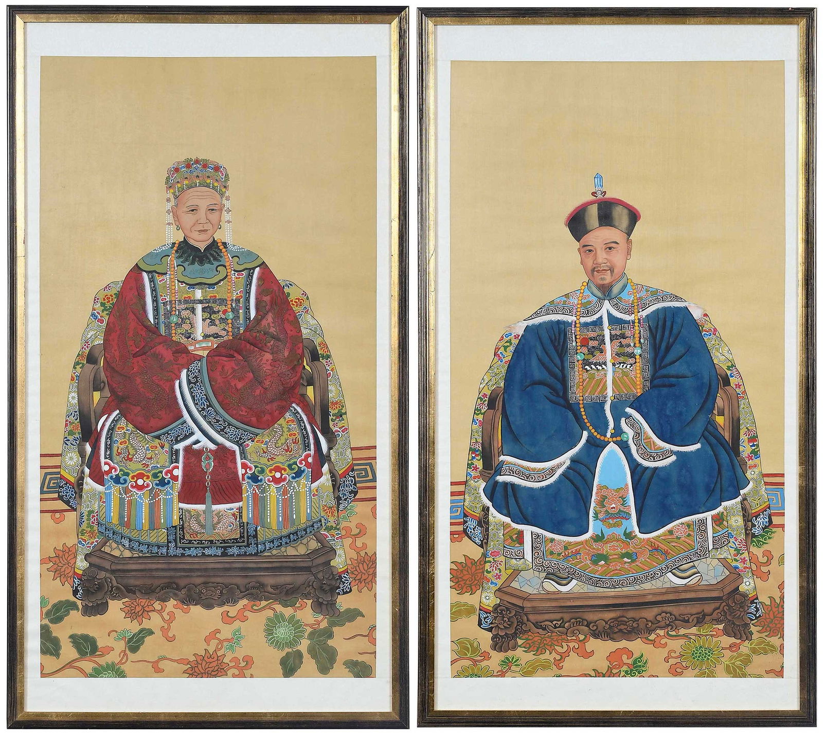 Pair of Chinese Ancestor Portraits (1 of 8)