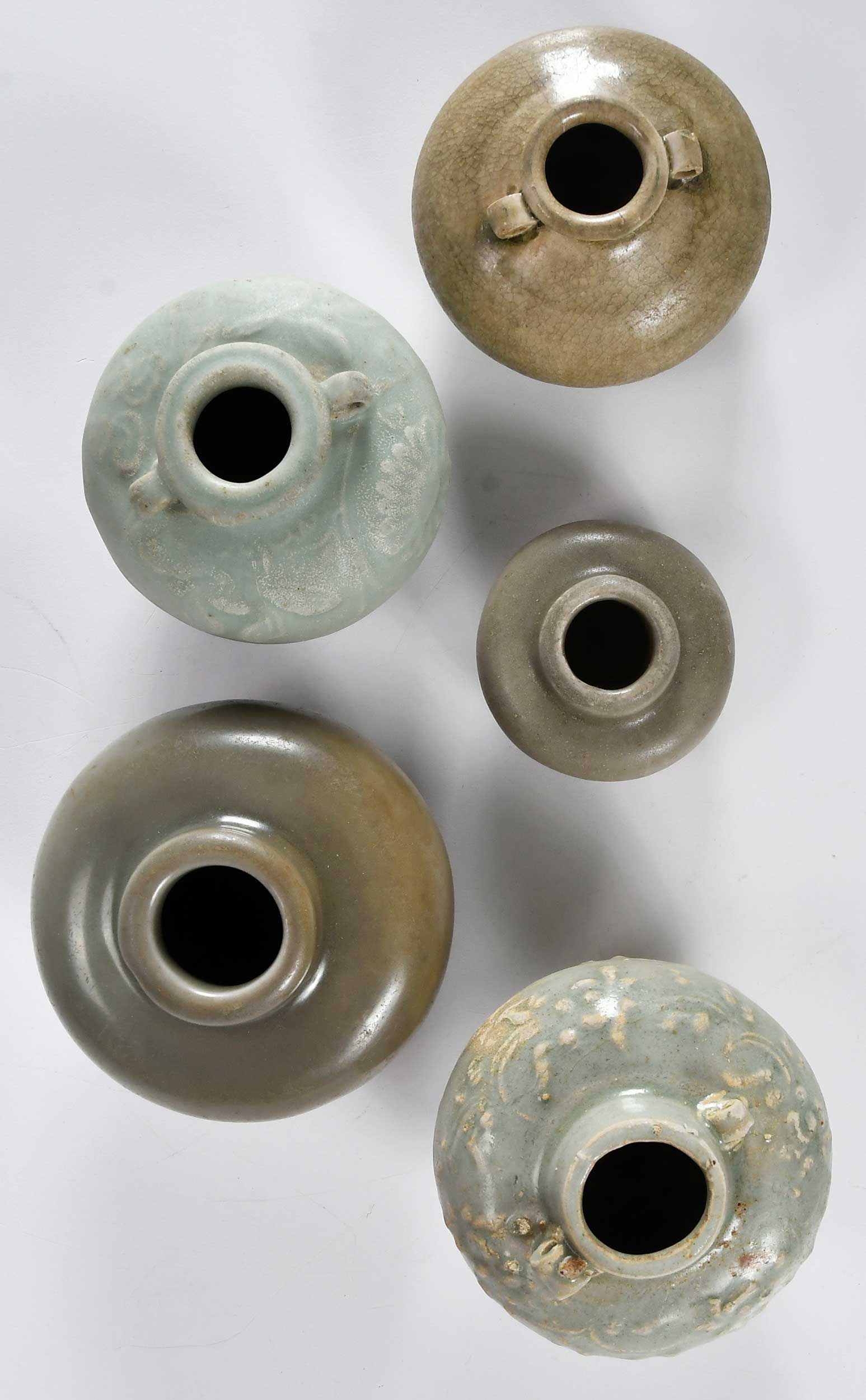 Five Asian Celadon Jarlets - 3