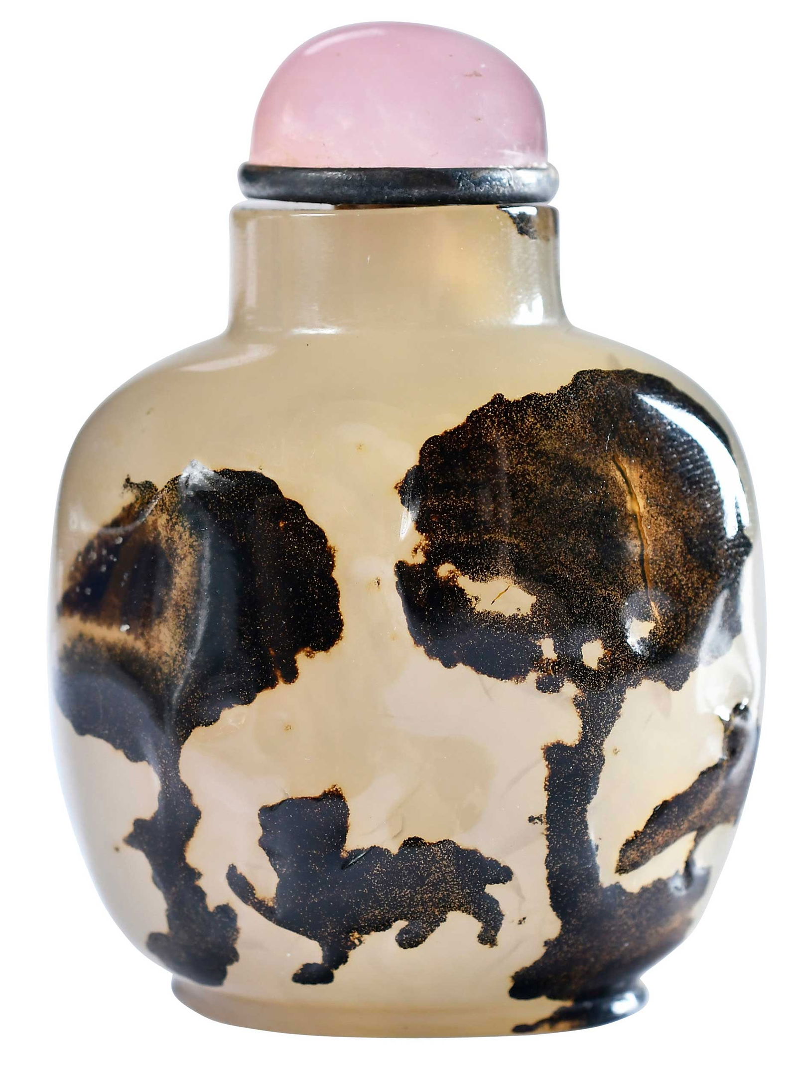 Chinese Carved Agate Snuff Bottle (1 of 6)