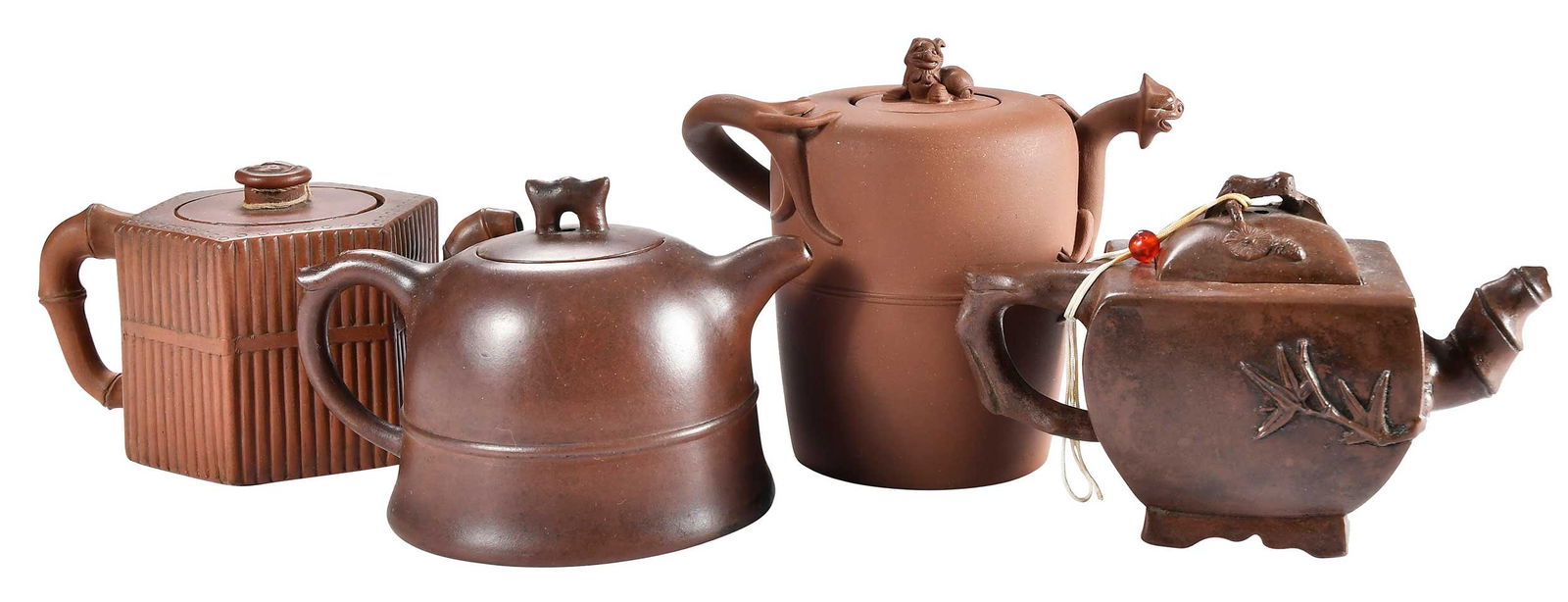 Three Chinese Yixing Ware Teapots (1 of 10)