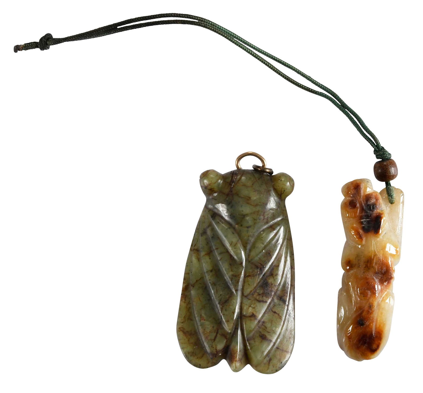 Two Chinese Carved Jade Pendants (1 of 3)