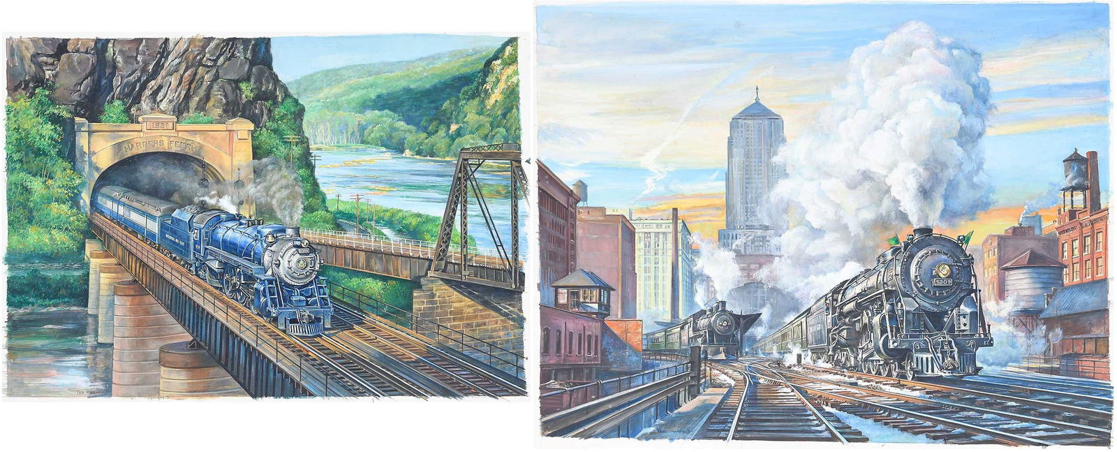 Ted Xaras, Two Train Illustrations (1 of 9)
