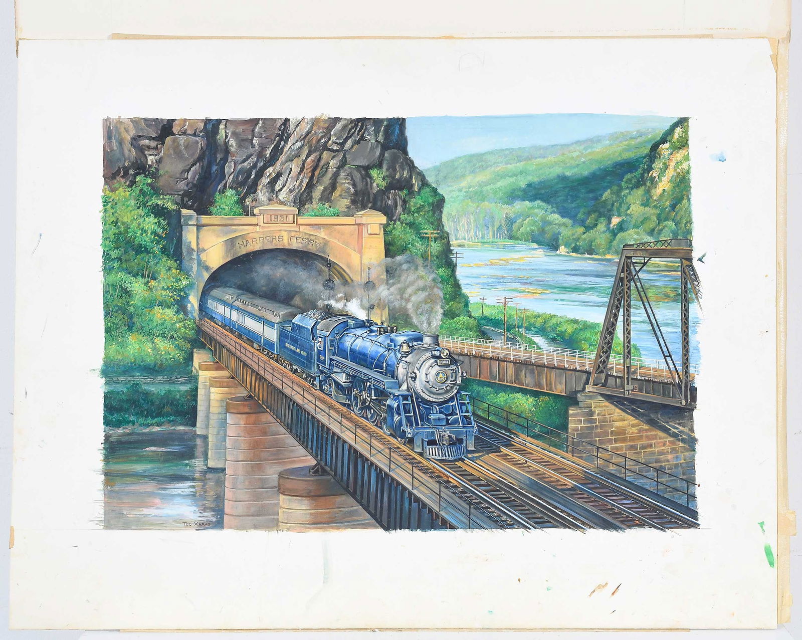 Ted Xaras, Two Train Illustrations - 3