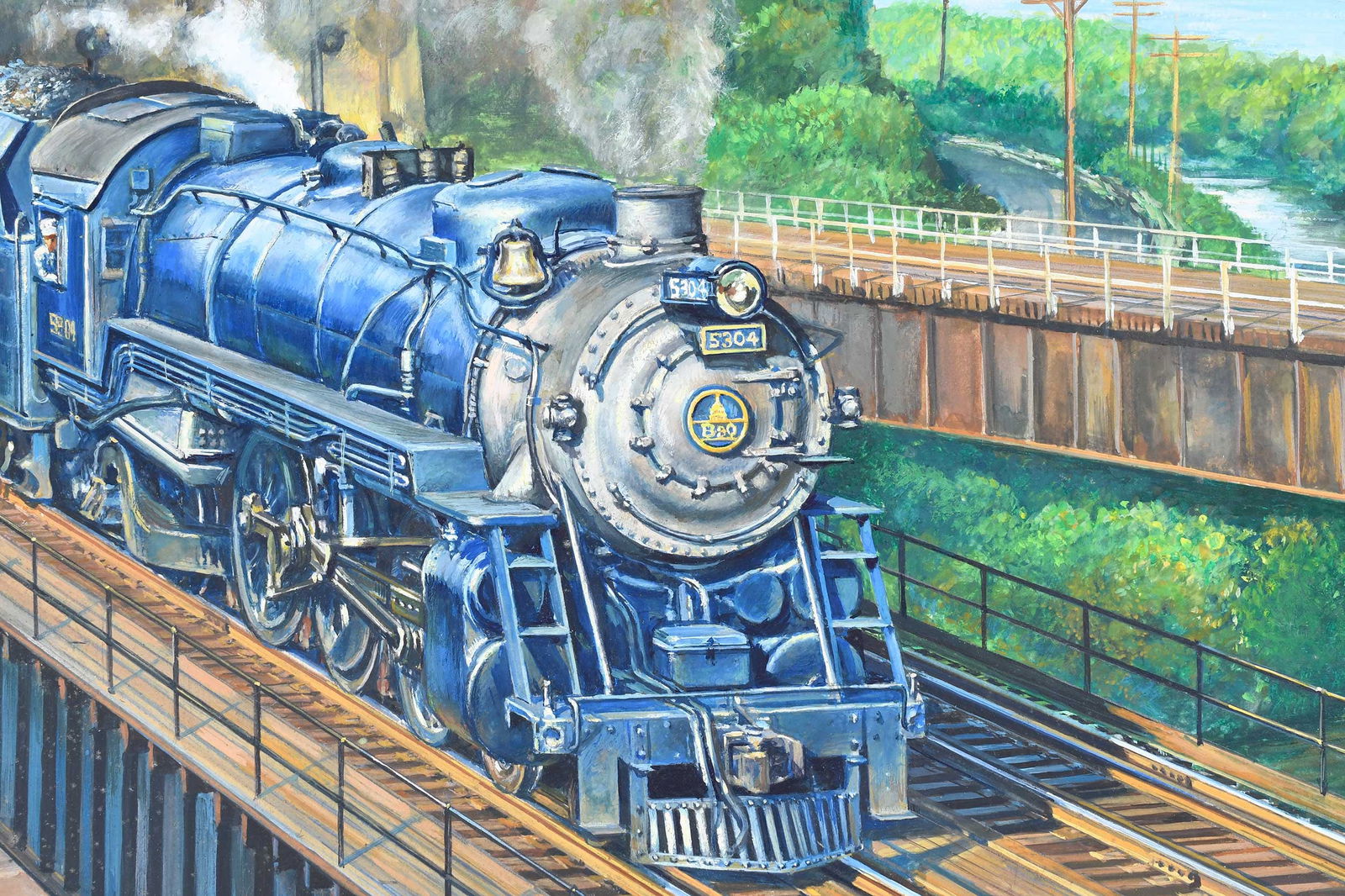 Ted Xaras, Two Train Illustrations - 9