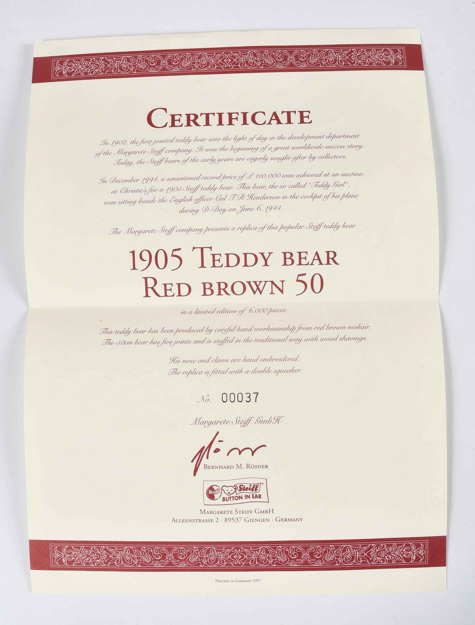 Four Steiff Stuffed Animals - 14