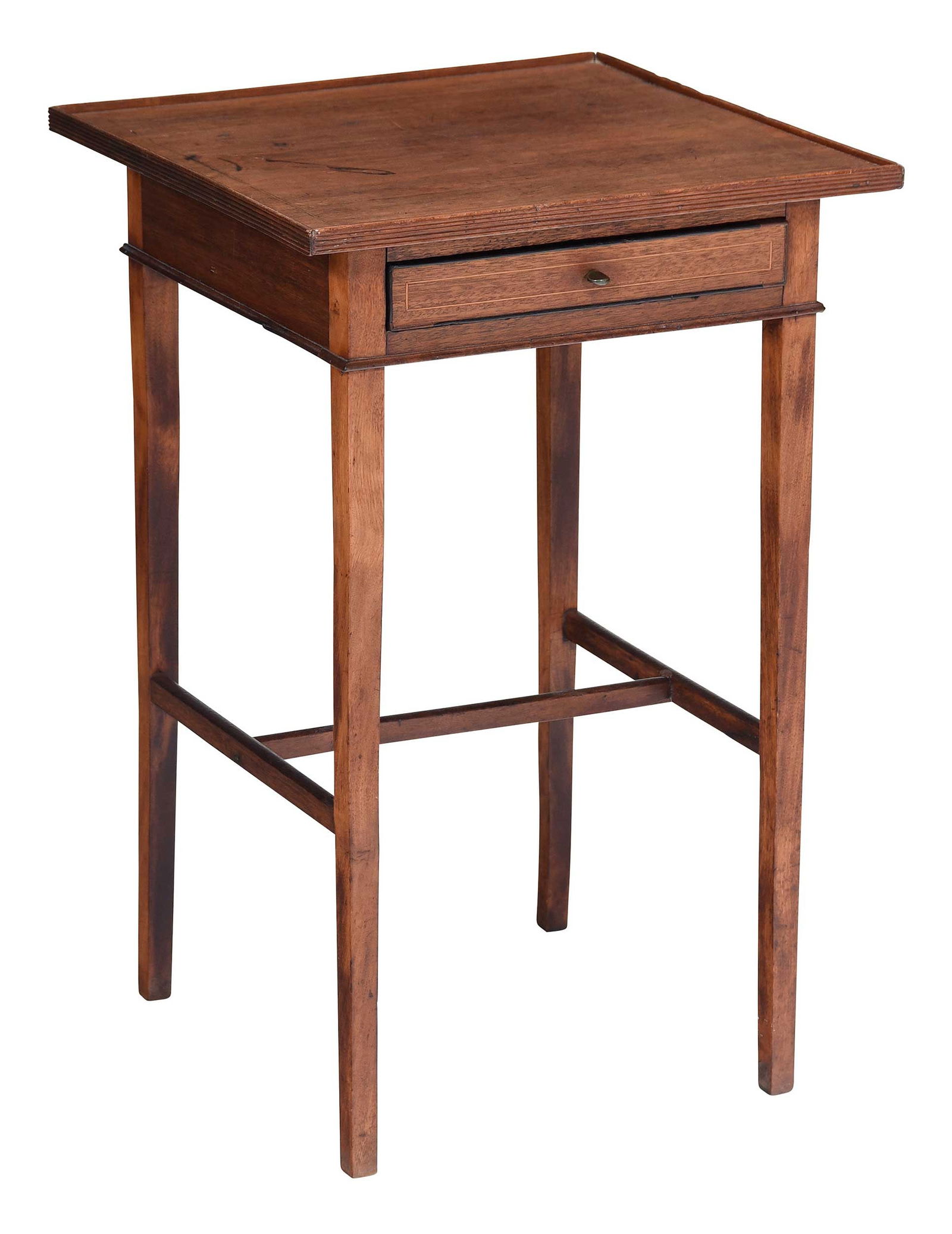 American Federal Inlaid Walnut Single Drawer Candlestand (1 of 5)