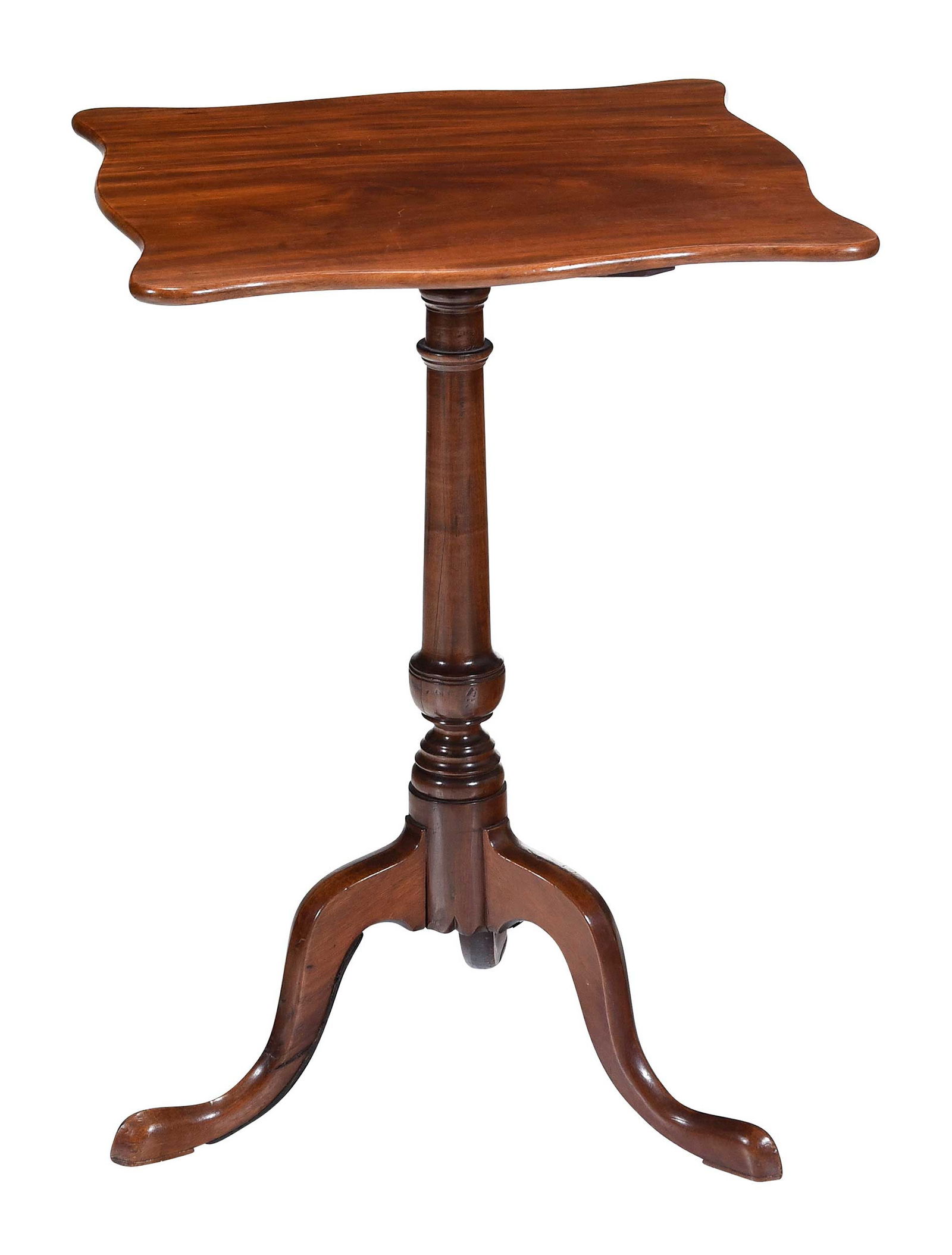 American Queen Anne Style Mahogany Tilt Top Candlestand (1 of 5)
