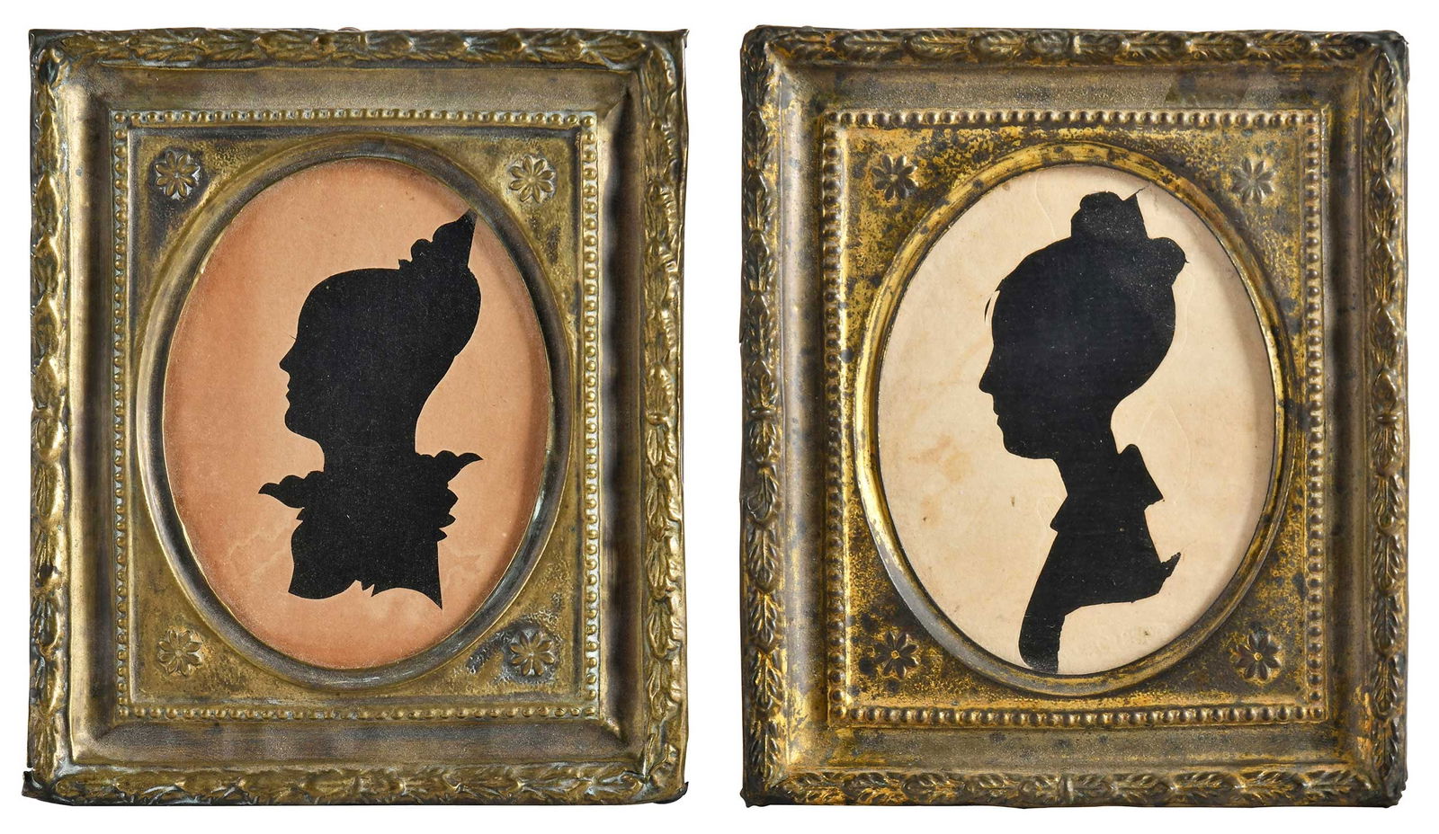 Pair of American Framed Silhouettes, one Peale Museum (1 of 6)