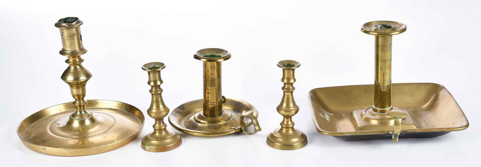 Five Assorted Brass Lighting Devices - 2
