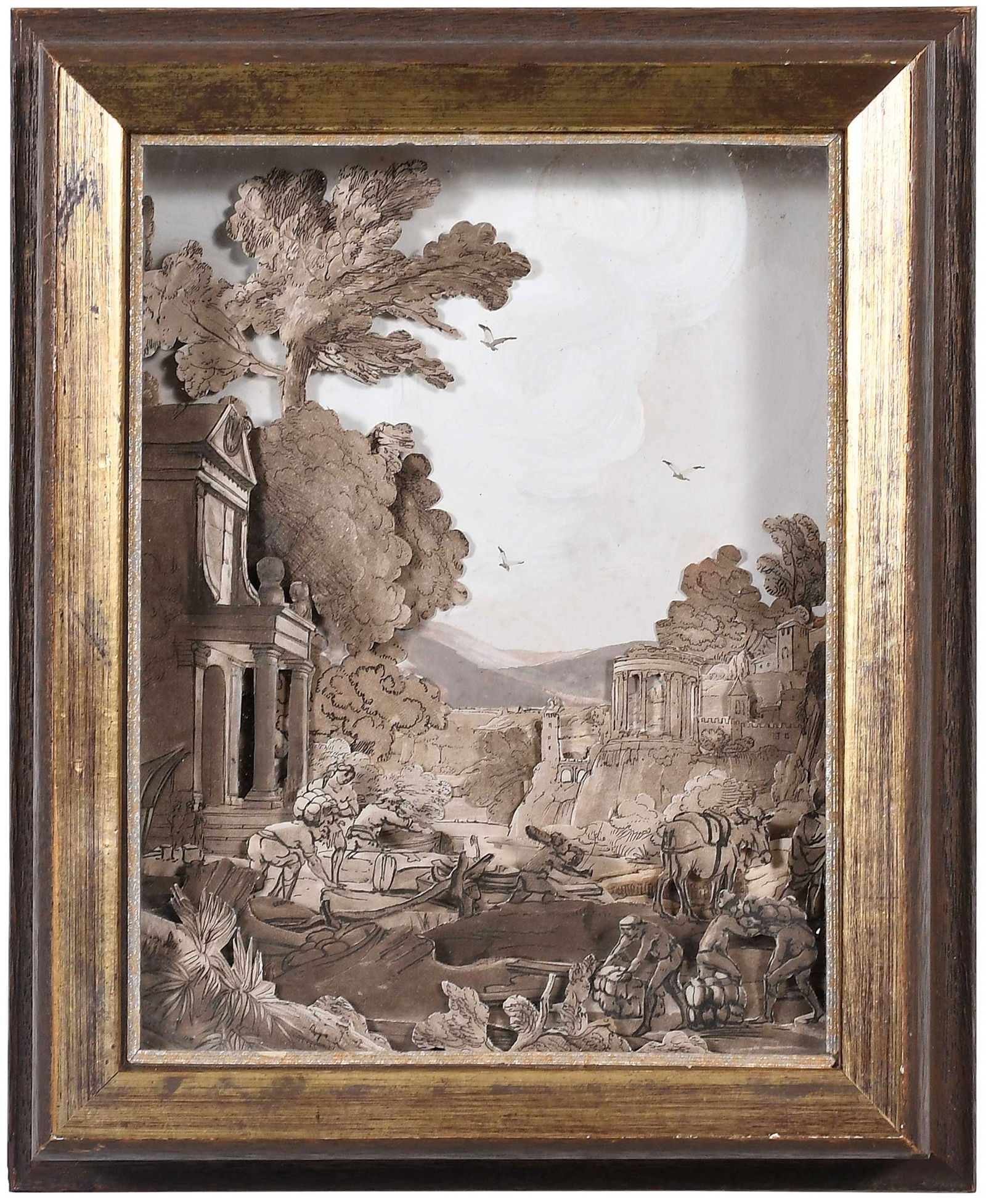 French or Italian Mezzotint Diorama (1 of 5)