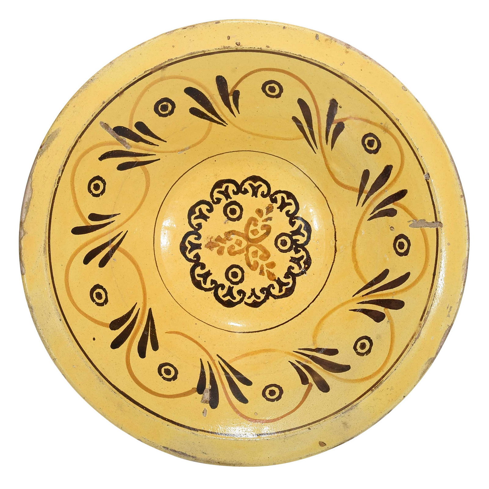 Italian Canary Yellow Ceramic Bowl (1 of 4)