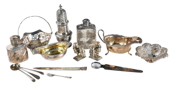 15 Pieces English and Peruvian Silver