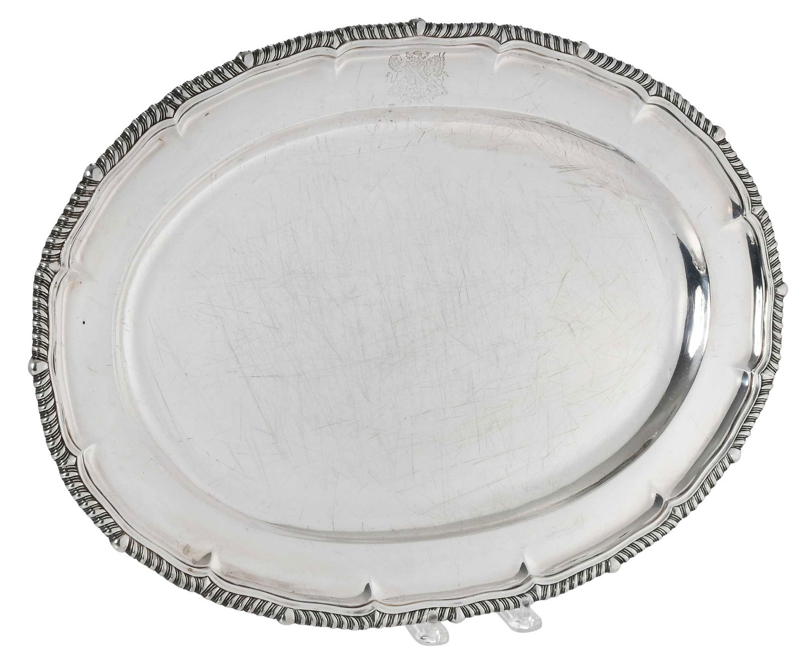 George III English Silver Oval Platter, Paul Storr (1 of 5)