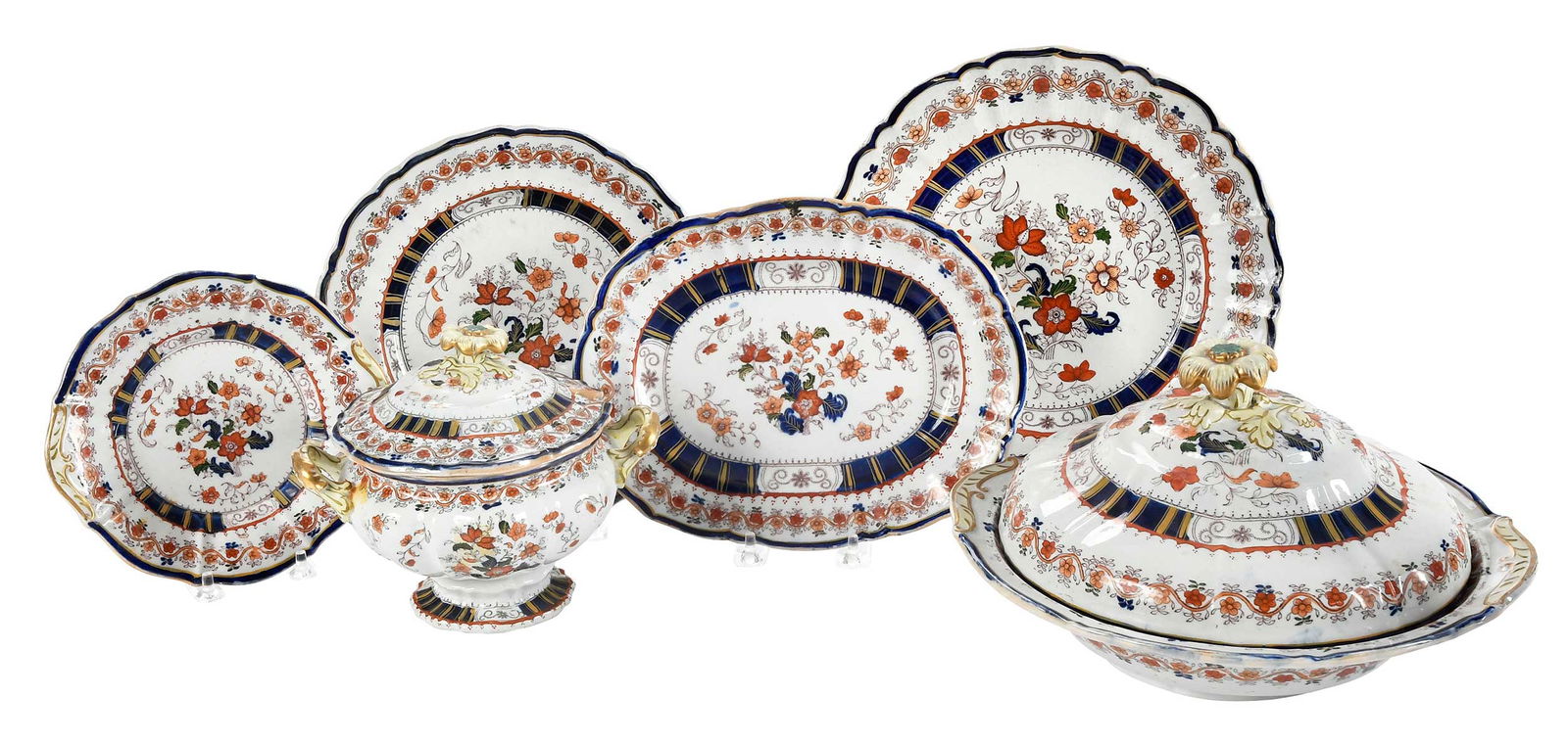49 Piece Mason's Ironstone Imari Palette Table Service (1 of 7)