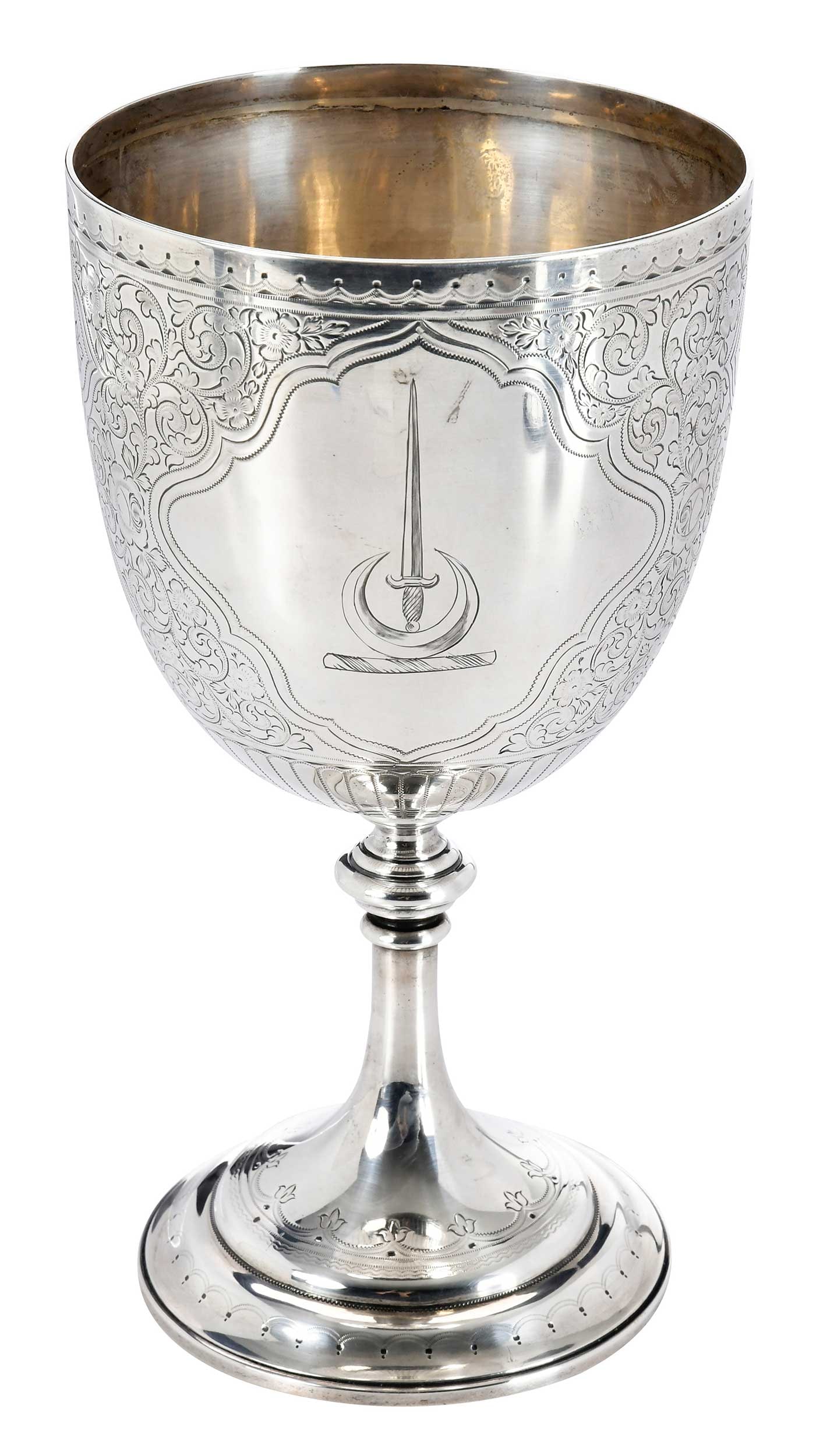 Large English Silver Goblet (1 of 10)