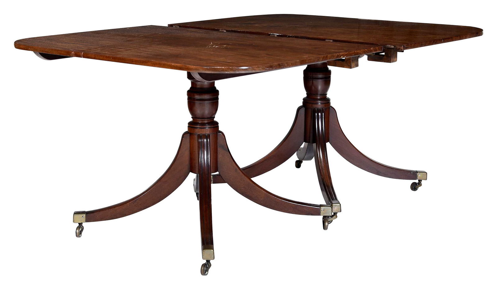 Regency Mahogany Two Pedestal Dining Table (1 of 5)