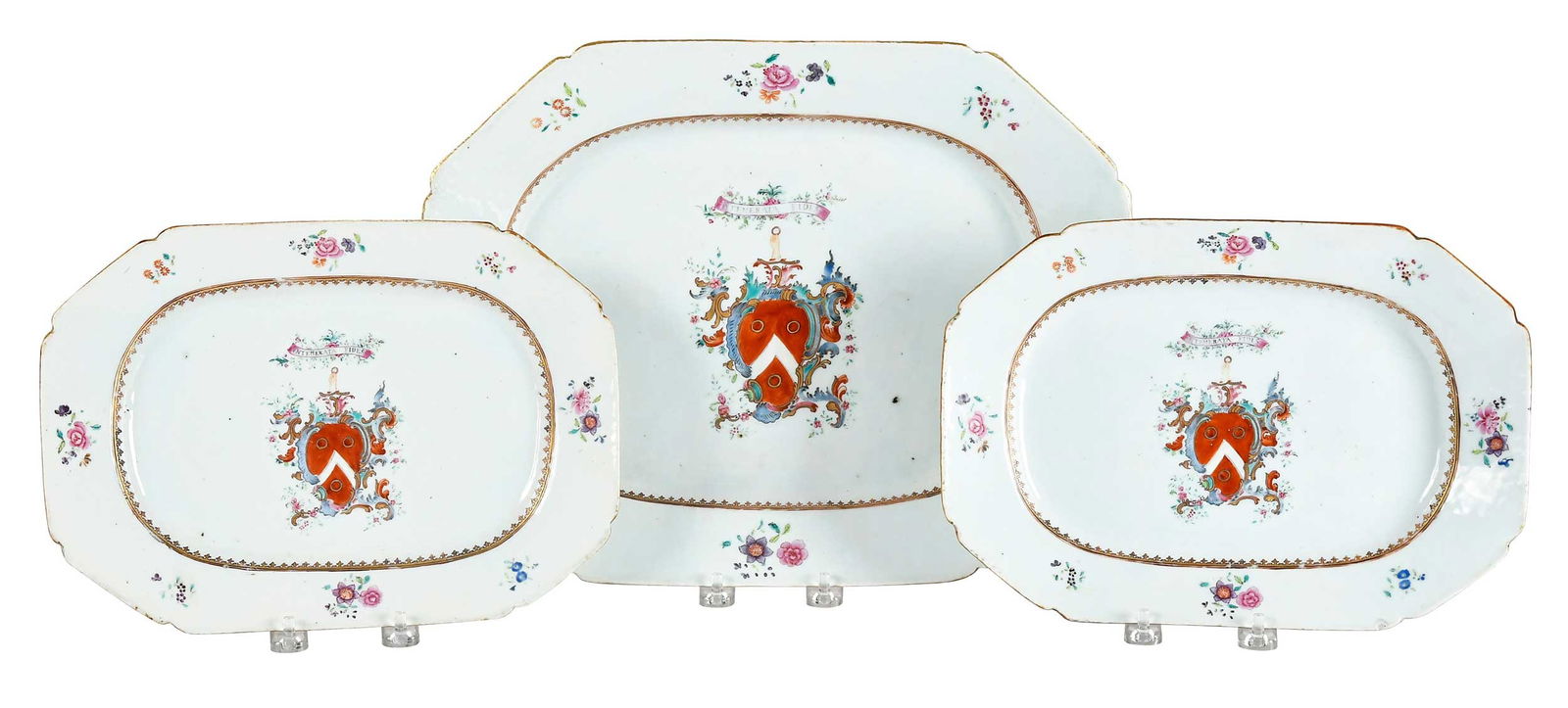 Three Chinese Export Armorial Platters, Aberdeen (1 of 7)