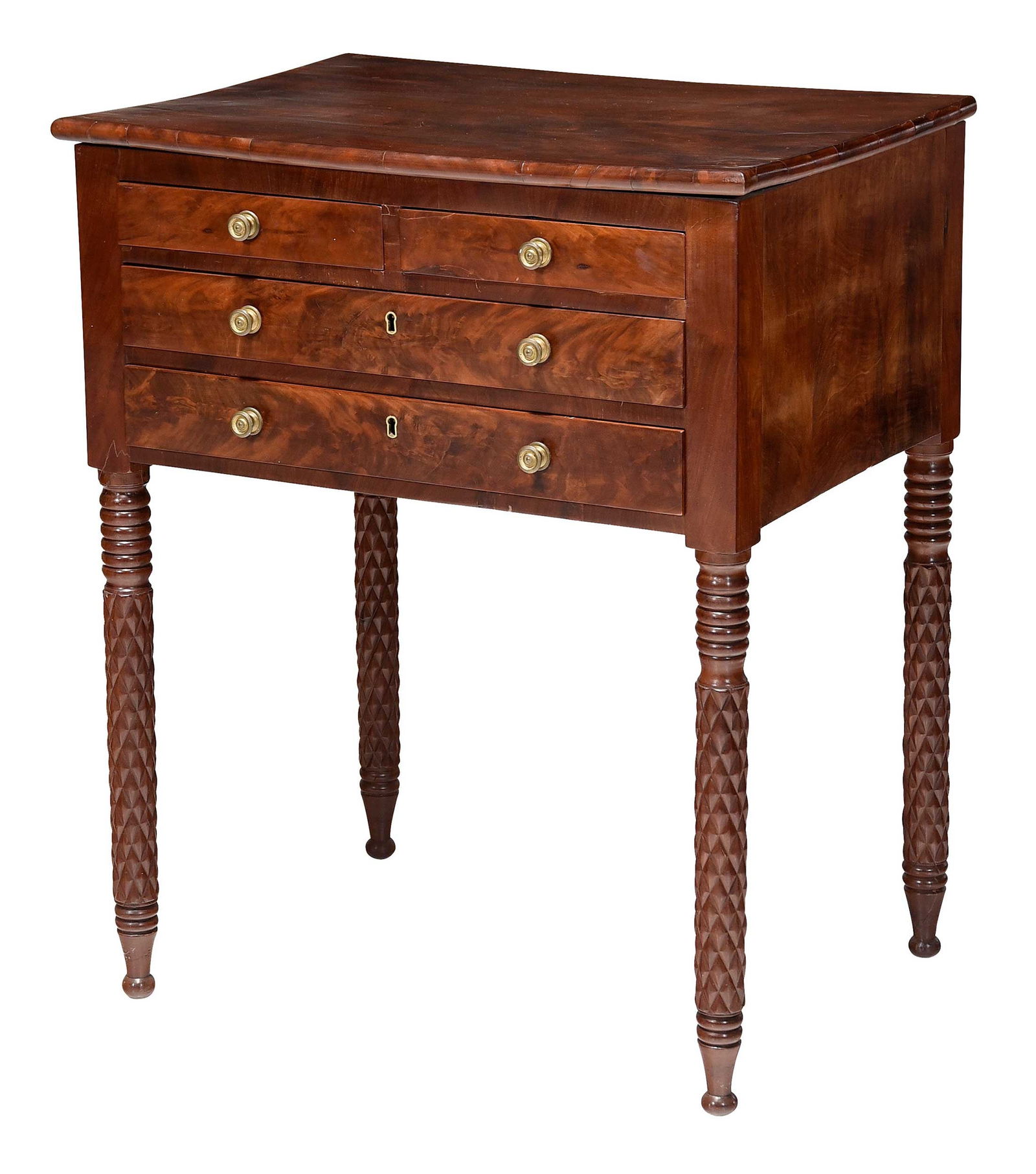 Mid Atlantic Federal Figured Mahogany Work Table (1 of 12)