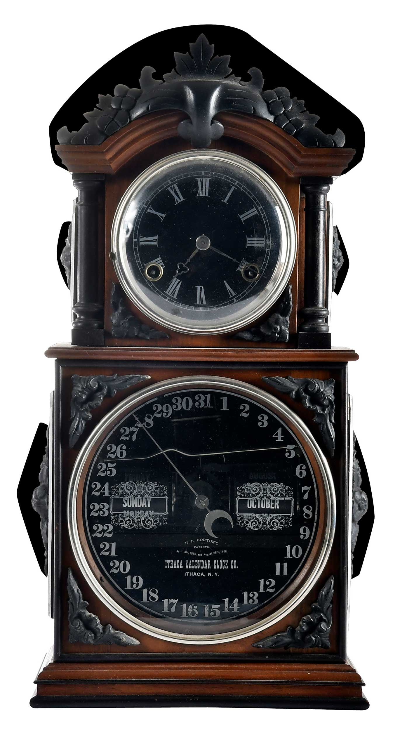 Ithaca Calendar Mantel Clock, 3-1/2 Model (1 of 8)