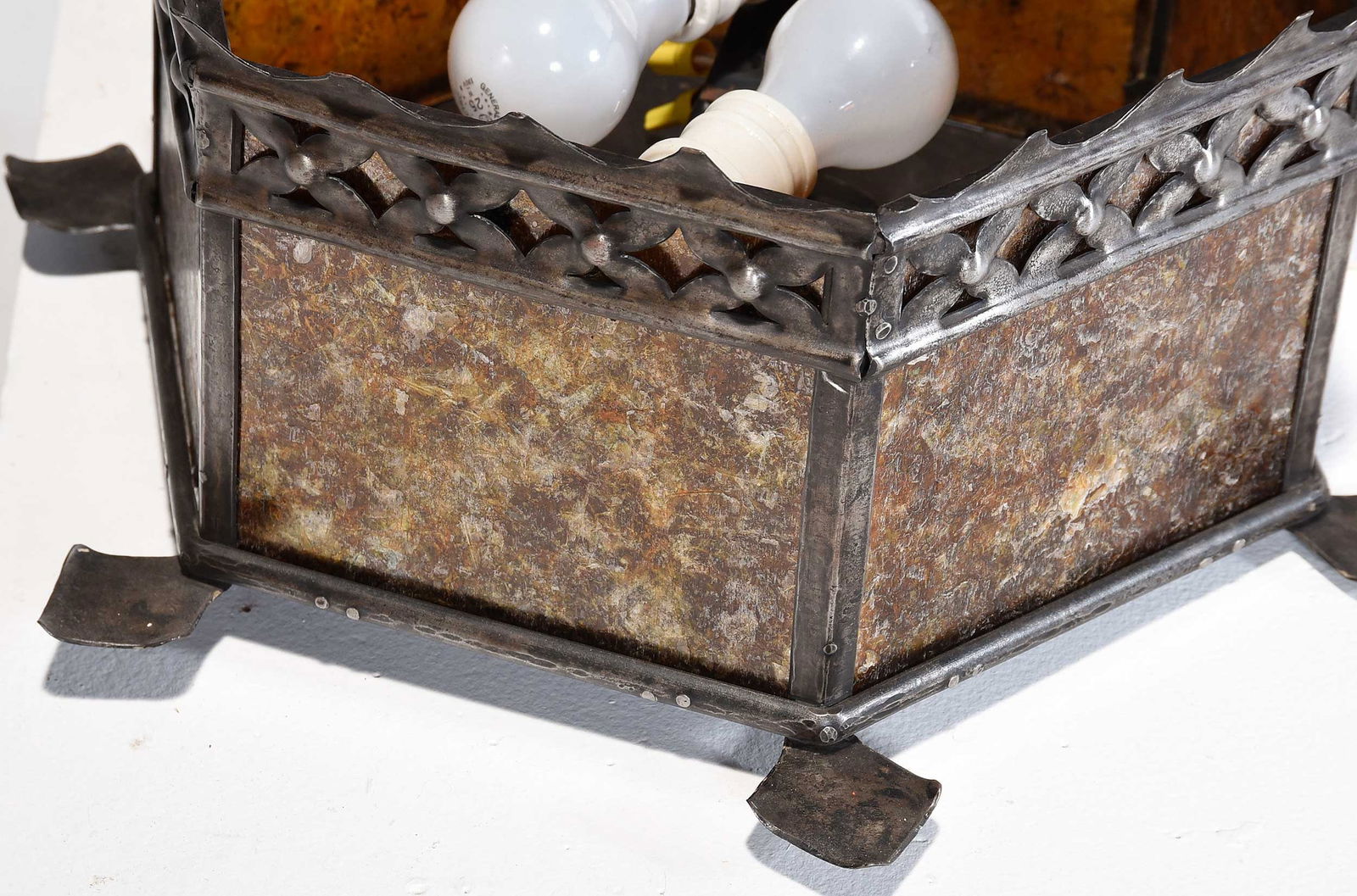 Samuel Yellin Signed Ceiling Light - 7