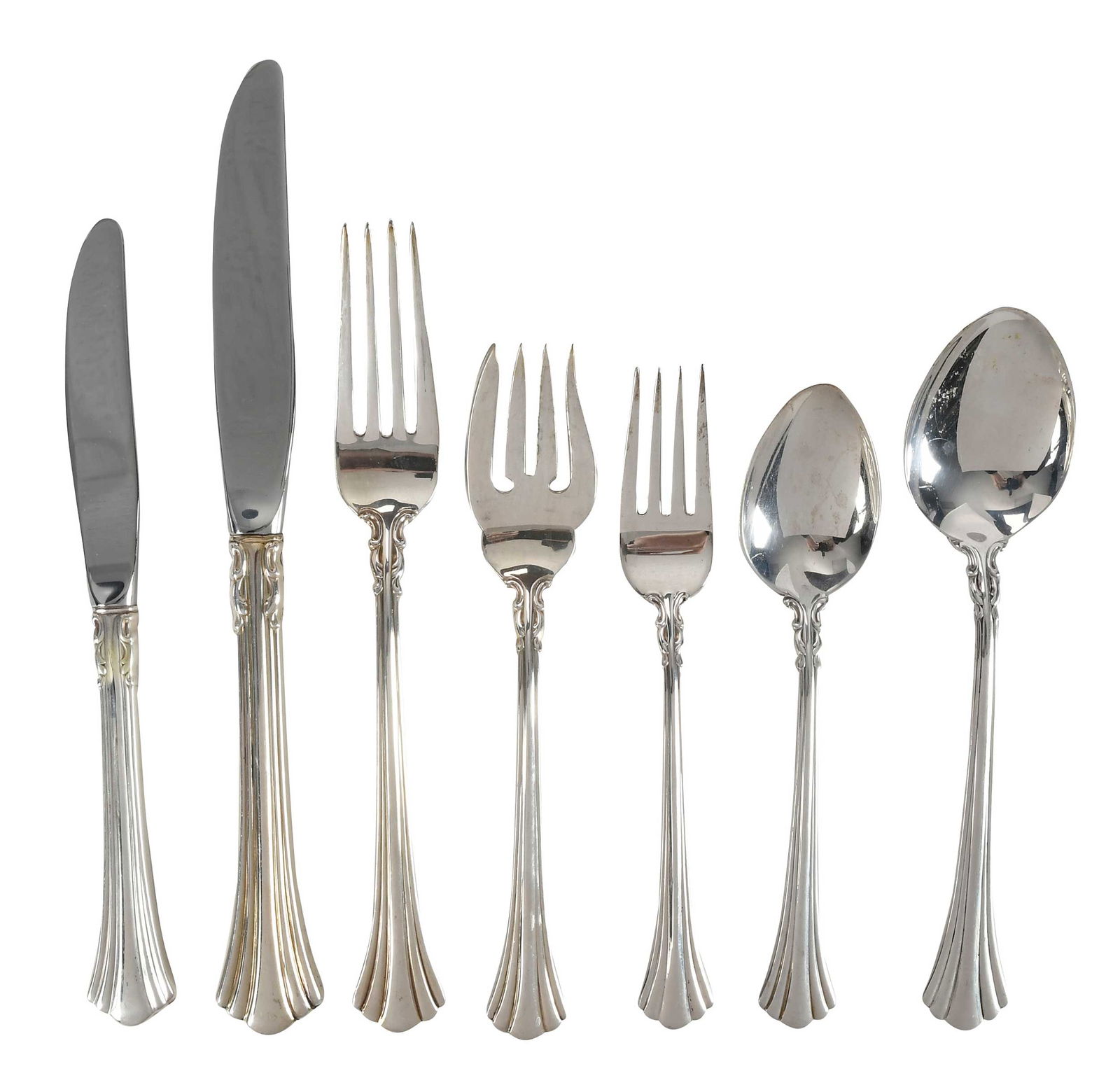 Reed Barton Eighteenth Century Sterling Flatware, 60 Pieces (1 of 6)