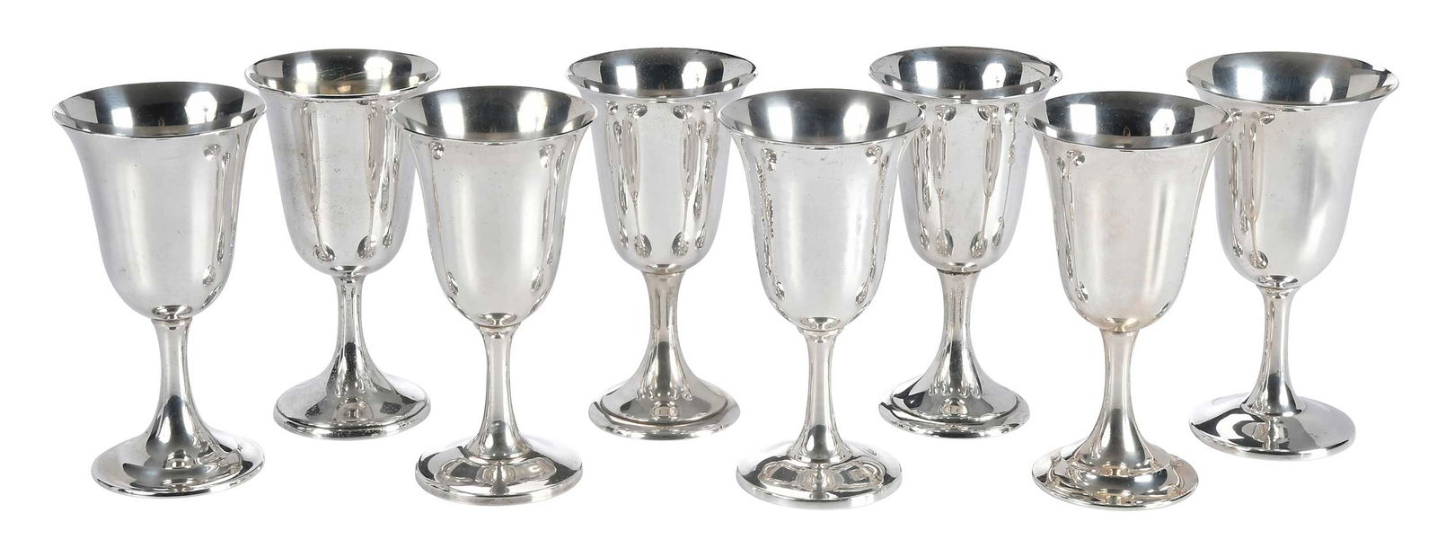 Eight Sterling Goblets (1 of 6)