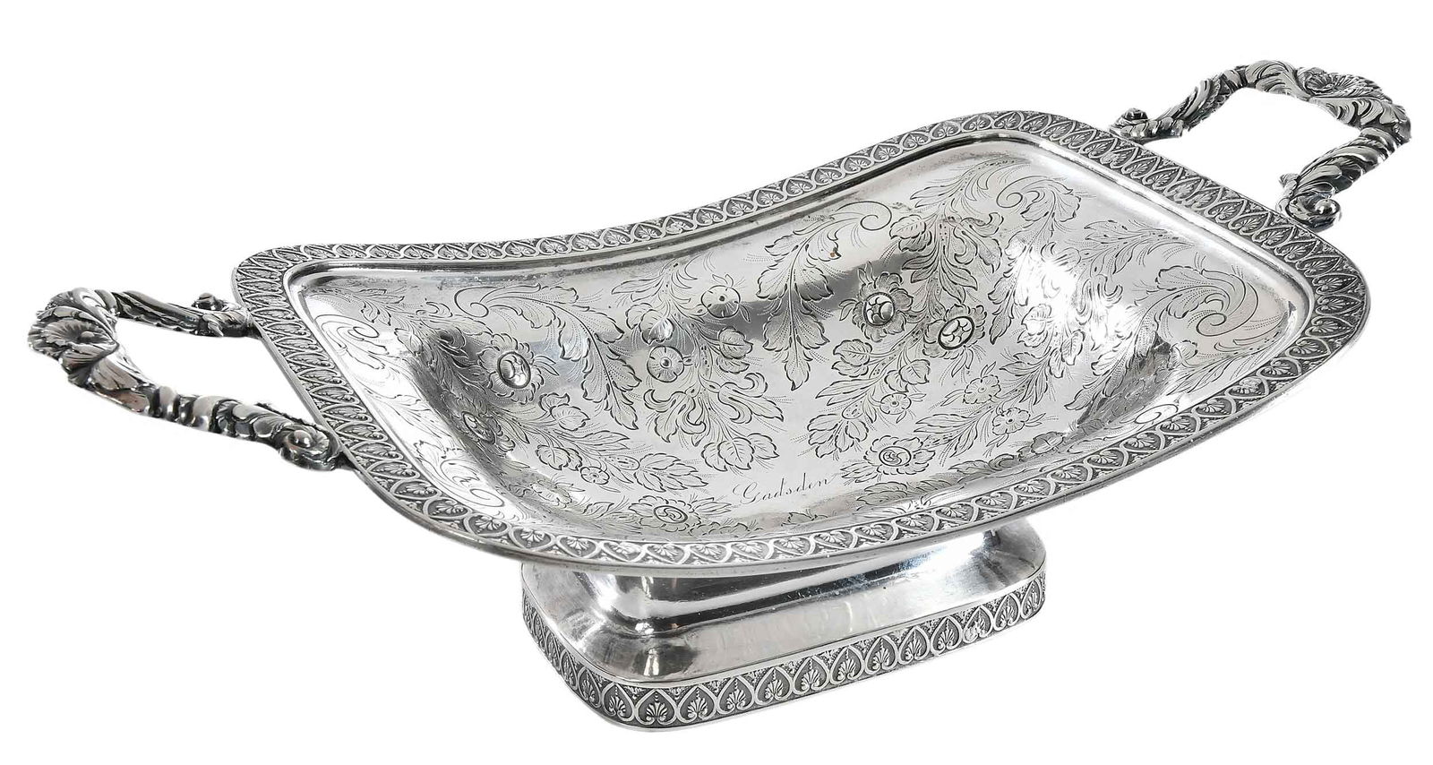 Charleston Coin Silver Basket, Nathaniel Hayden (1 of 10)