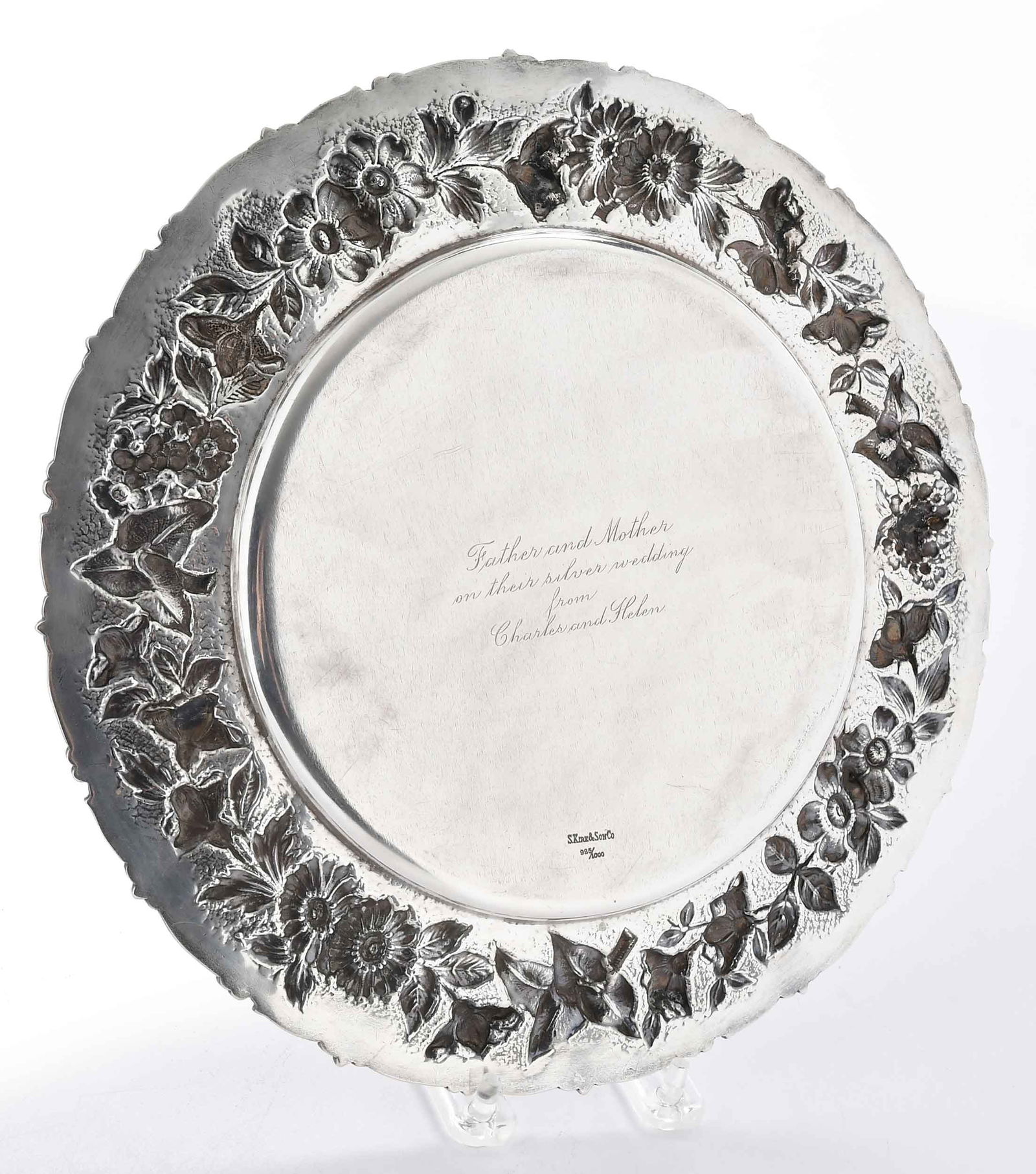 Kirk Repousse Sterling Plate - 4