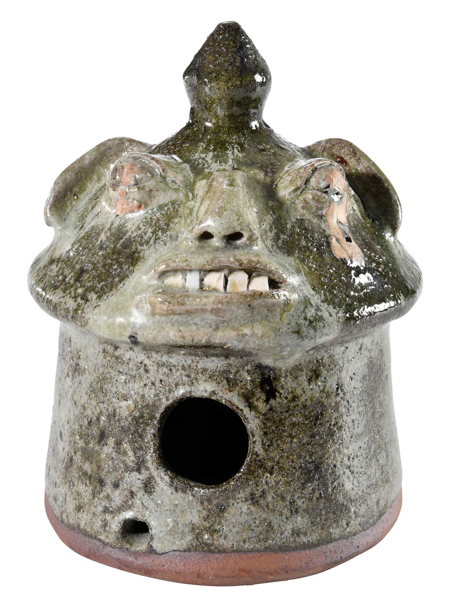 Scarce Burlon Craig North Carolina Stoneware Face Bird House (1 of 7)