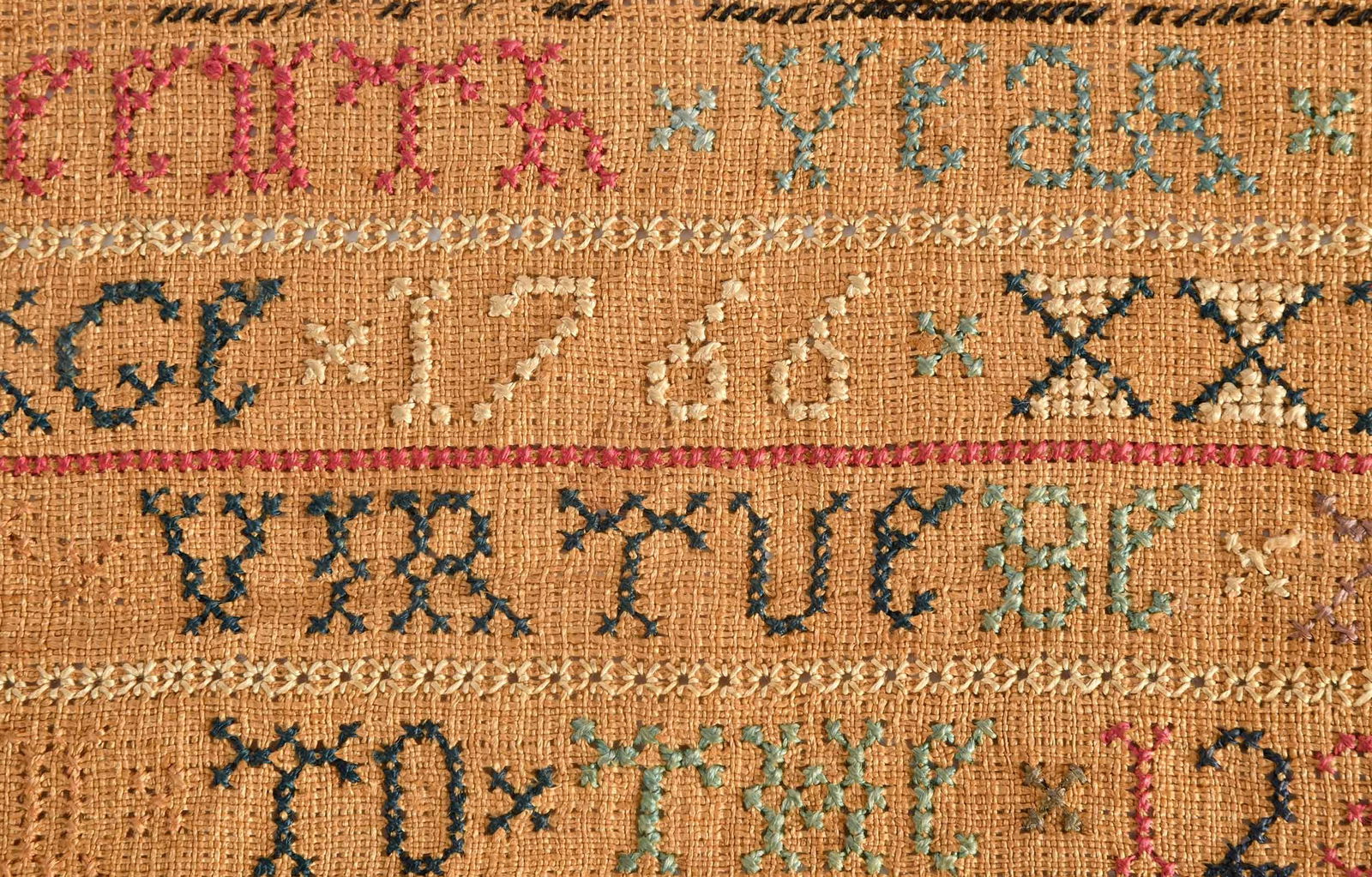 Early American Signed and Dated Marking Needlework Sampler - 4