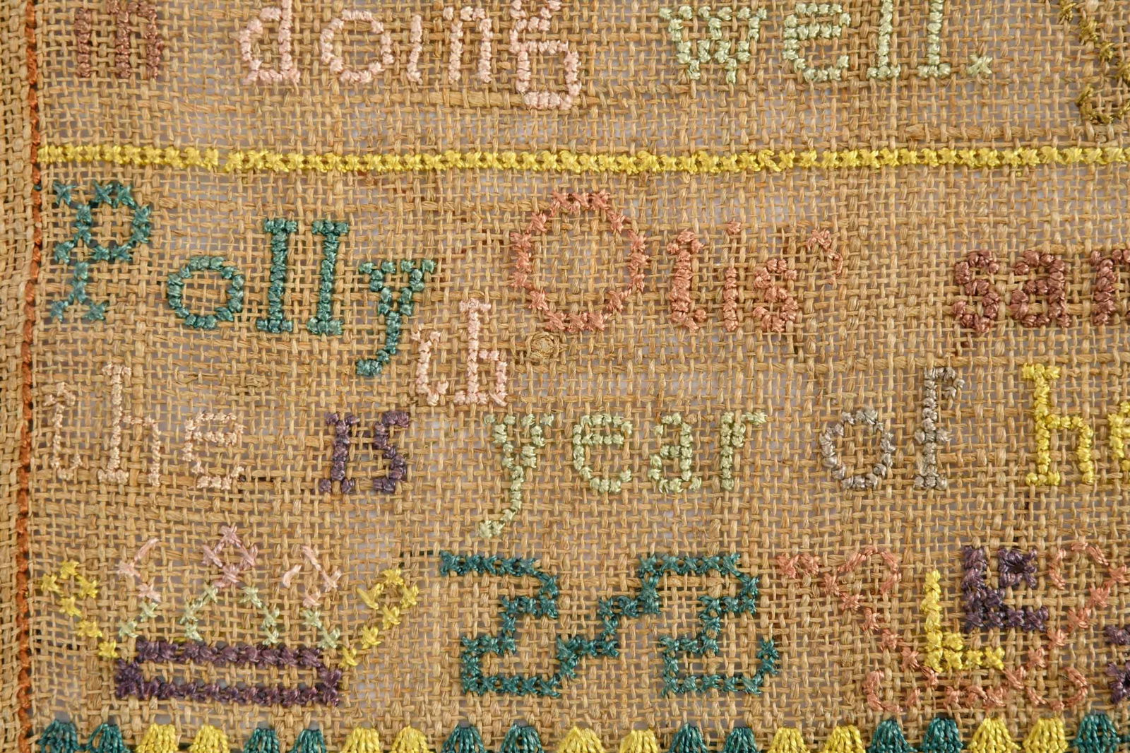 Important Scituate, Massachusetts Signed and Dated Needlework Sampler - 9