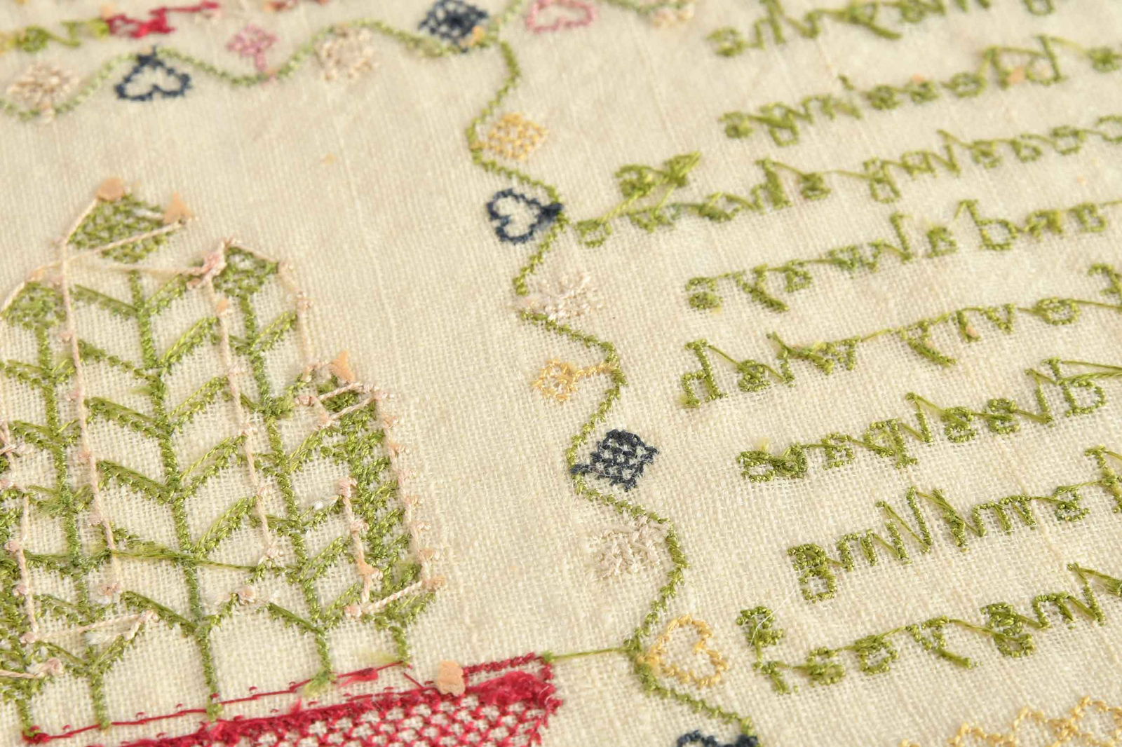 Two American Needlework Samplers - 10