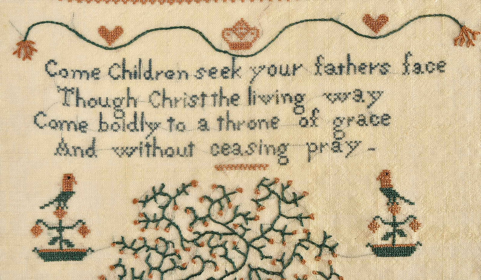 Two American Needlework Samplers - 2