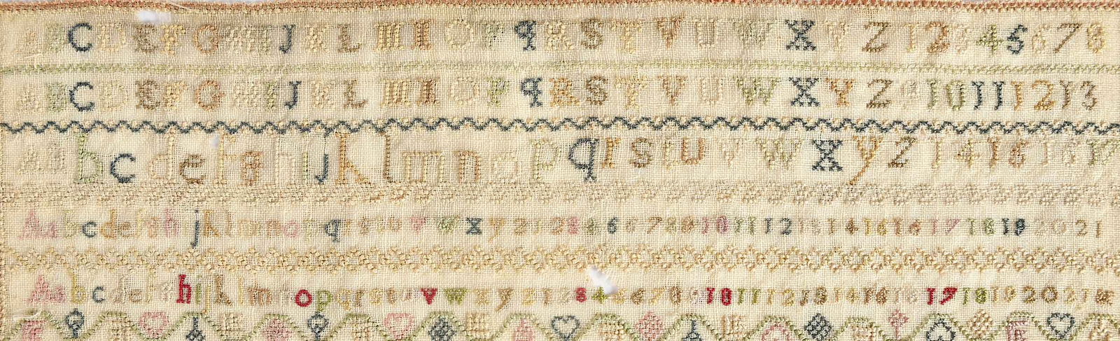 Two American Needlework Samplers - 4