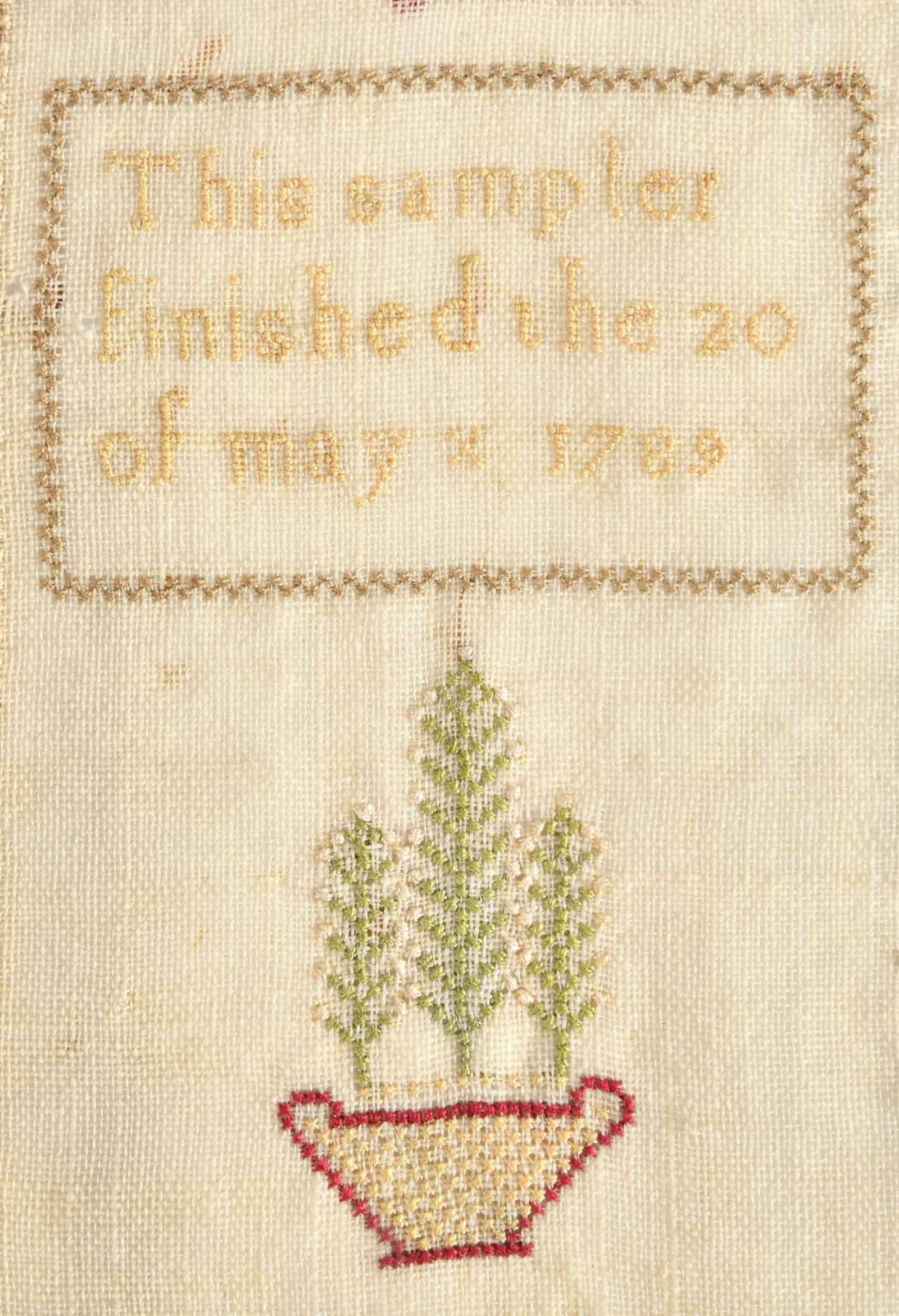 Two American Needlework Samplers - 6