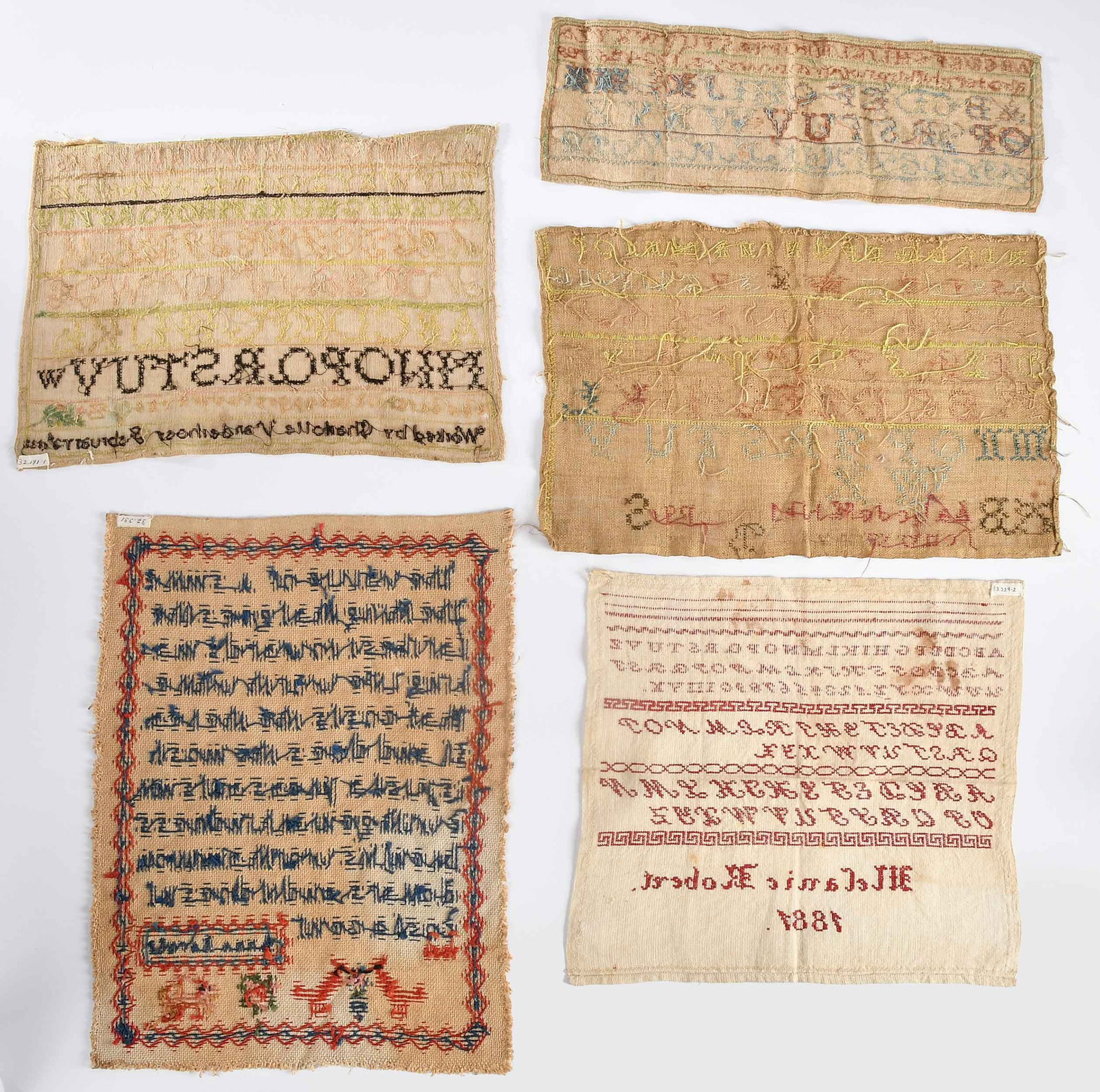 Five Needlework Samplers - 11