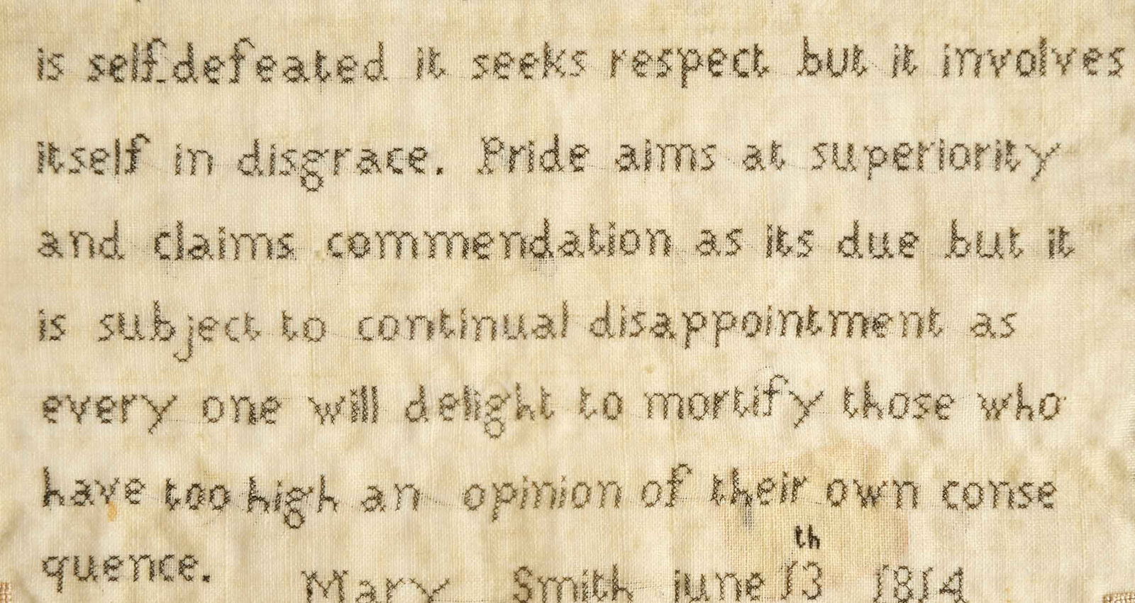 Three American Needlework Samplers - 8