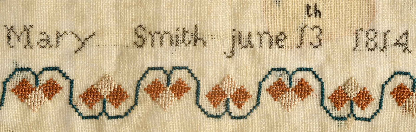 Three American Needlework Samplers - 9