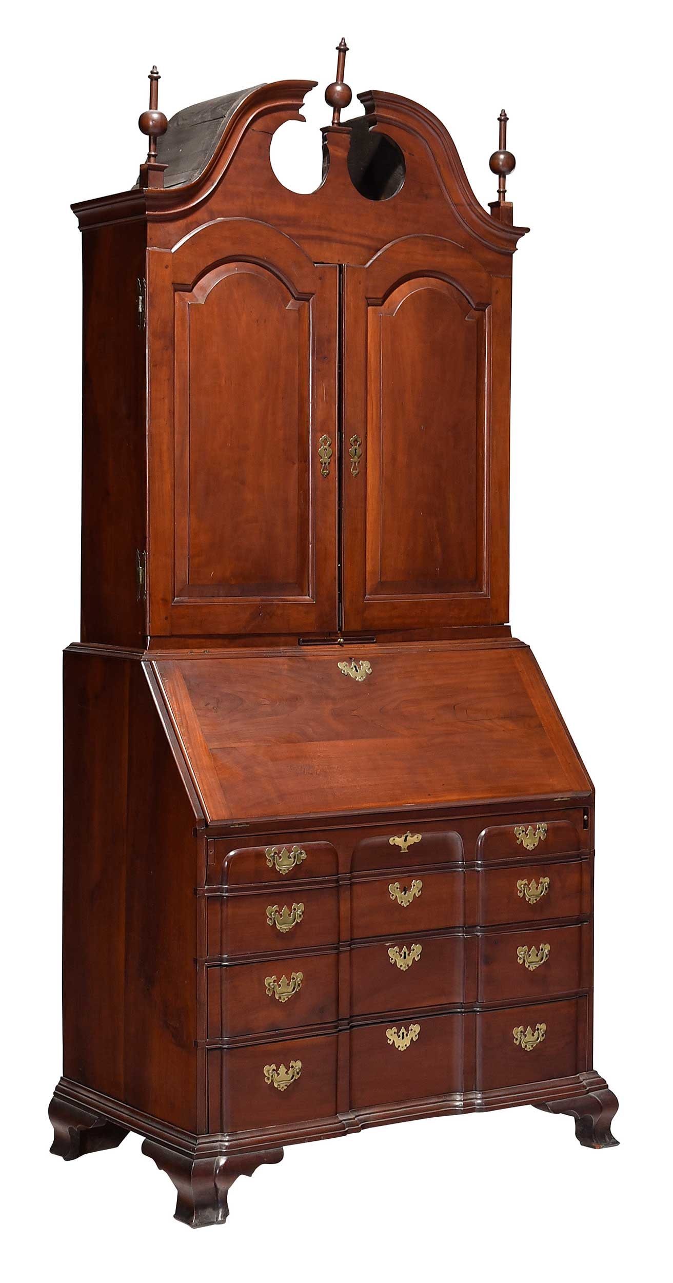 Connecticut Chippendale Cherry Block Front Secretary (1 of 20)