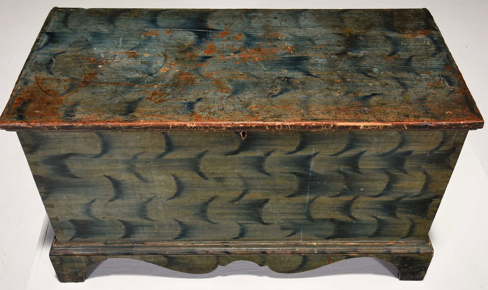 Fine American Folk Art Painted Blanket Chest, Garbisch Provenance - 3