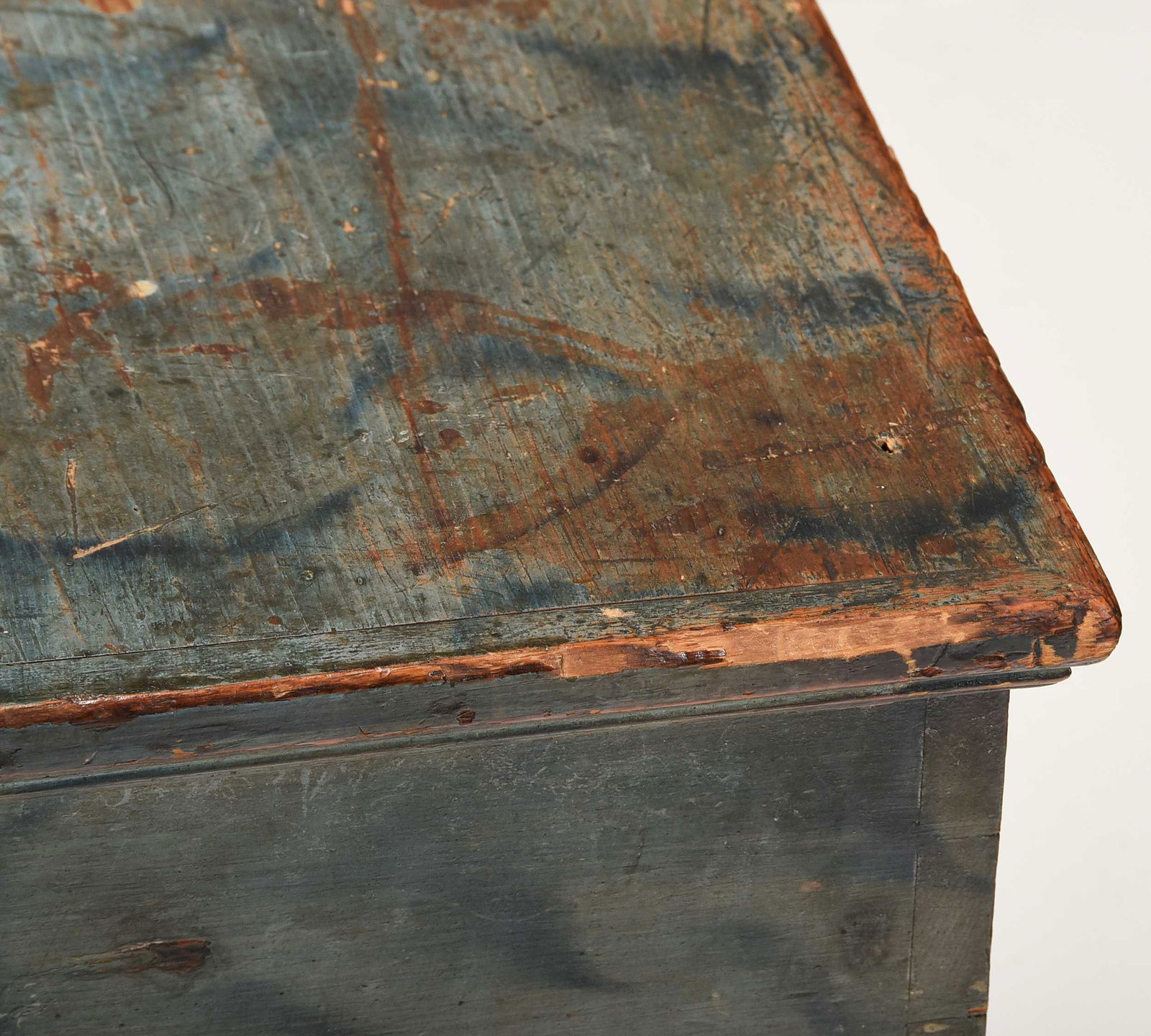 Fine American Folk Art Painted Blanket Chest, Garbisch Provenance - 8