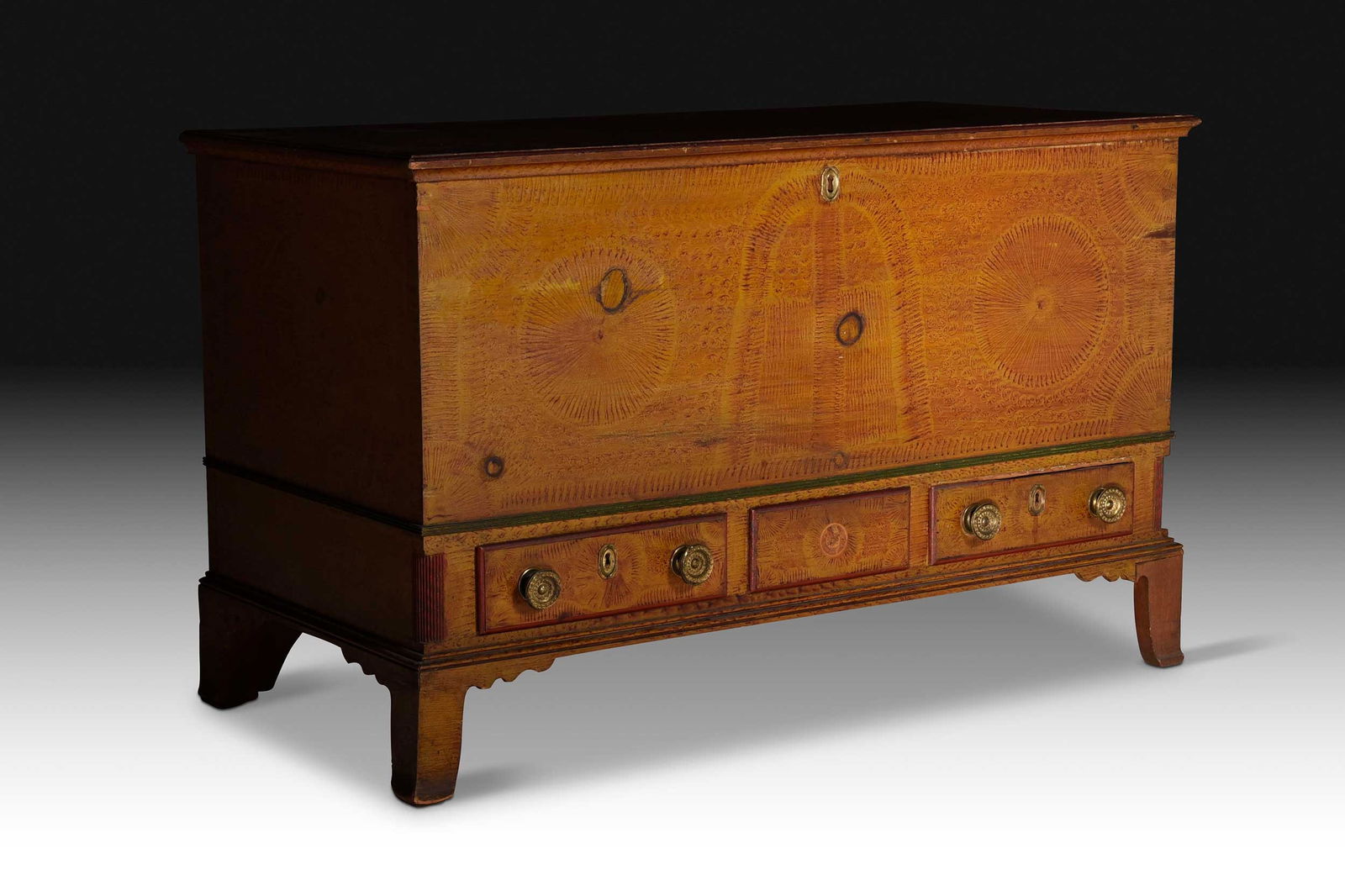 Fine Pennsylvania Paint Decorated Blanket Chest, Garbisch Provenance (1 of 20)